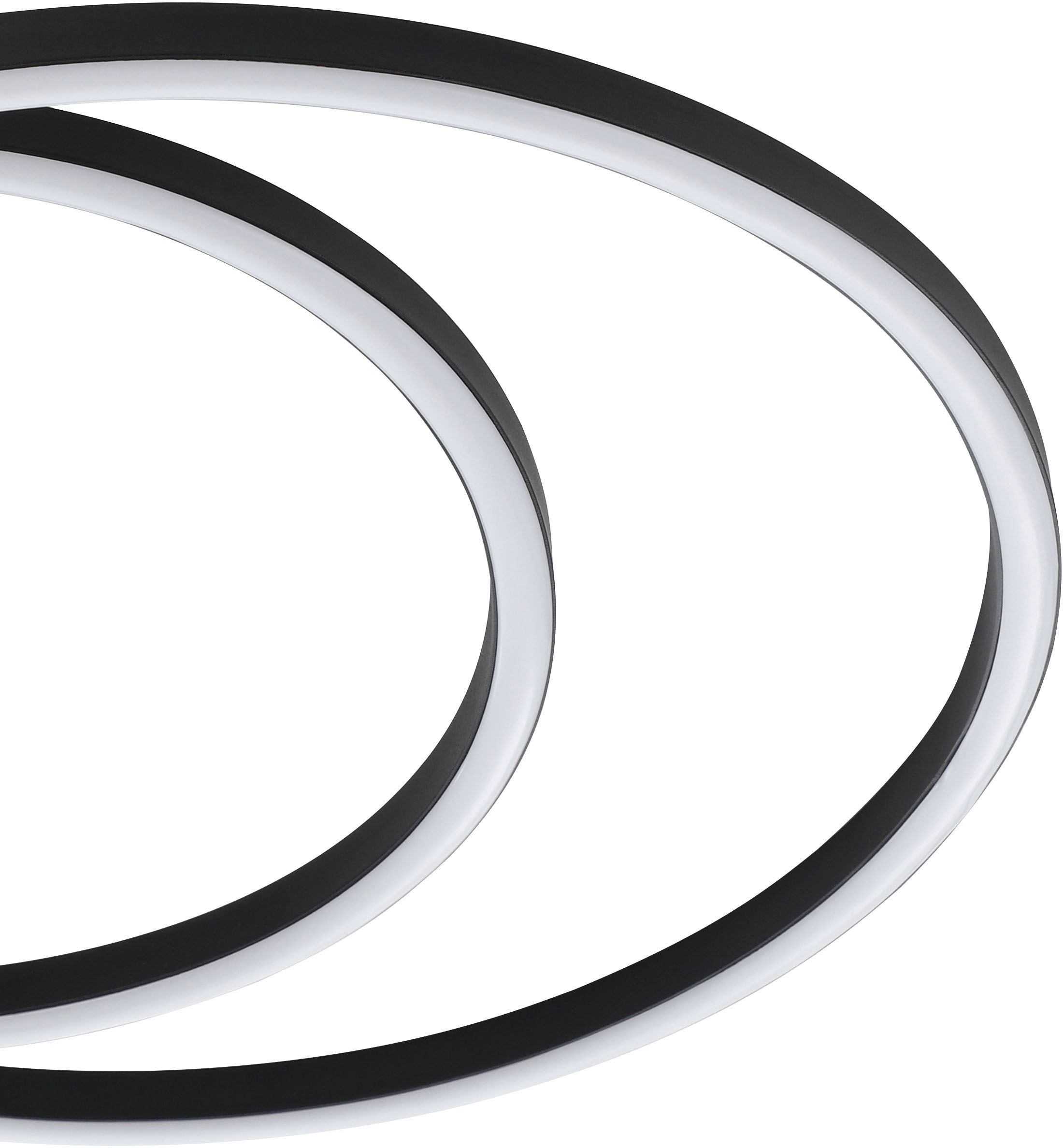 EGLO Deckenleuchte »RUOTALE«, Leuchtmittel LED-Modul | LED fest integriert, Deckenleuchte in schwarz aus Alu, Stahl - 36W - Warmweiß