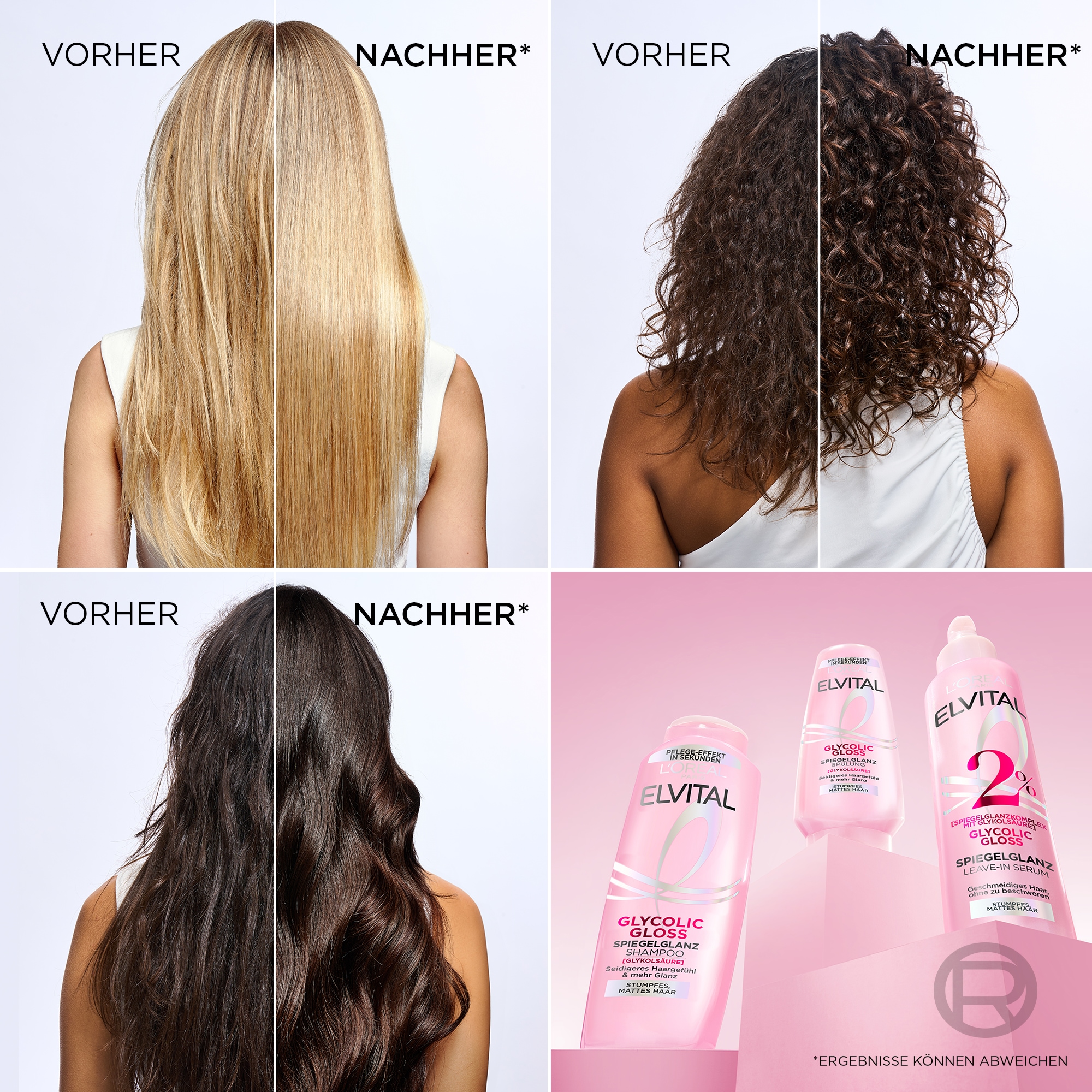 L'ORÉAL PARIS Haarspülung »L'Oréal Paris Elvital Glycolic Gloss Spülung 6er Packung«