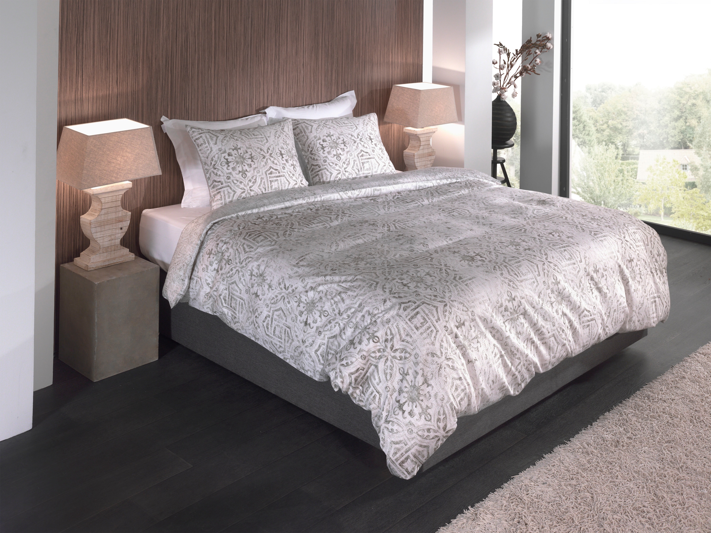 Heckett & Lane Wendebettwäsche »Emeralda« 2 Stk. tlg. gemustert, hochwertiges Mako-Satin, Bettwäsche ab 135x200 cm.