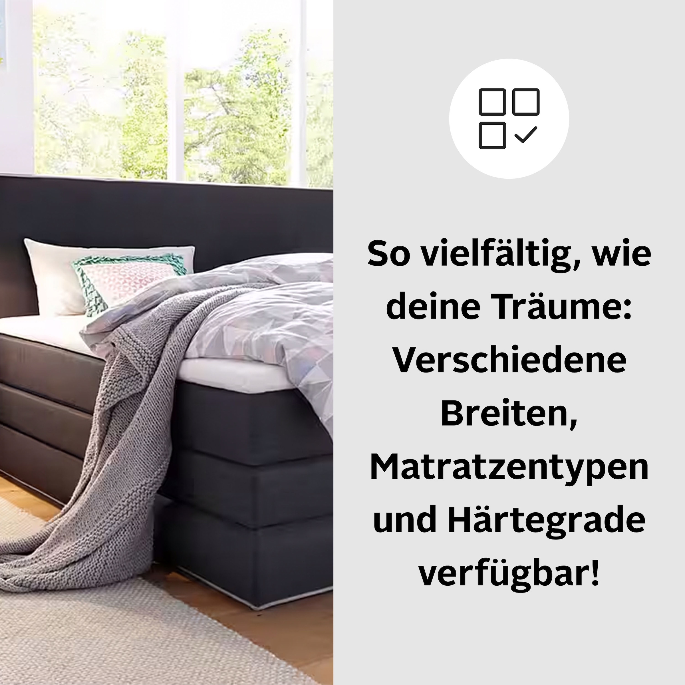 COLLECTION AB Boxspringbett »Ninoni mit Kaltschaummatratze«, inkl. Bettkasten, Topper und wahlweise mit LED-Beleuchtung
