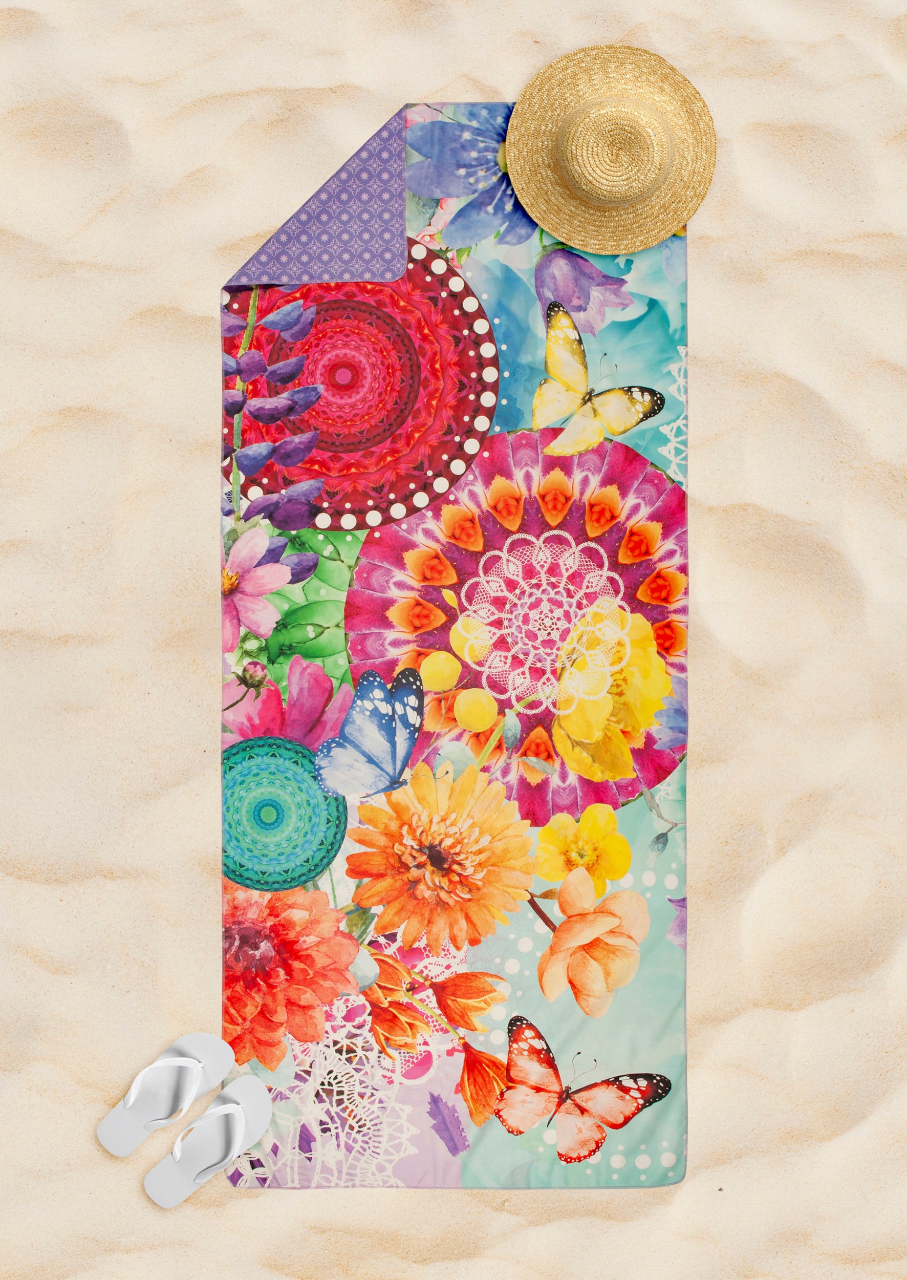 hip Reisehandtuch »Vitori« Mikrofaser, 75x180, Schnelltrocknend, Reisen, Sport, Yoga, Wendeoptik