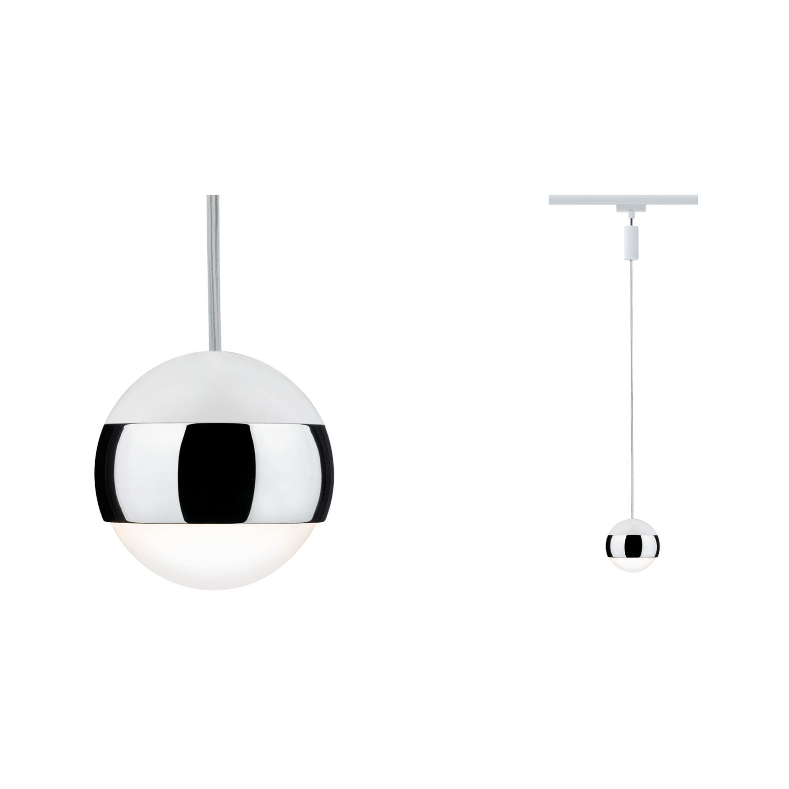 Paulmann Schienensystem-Leuchten »URail Pendel Capsule II 400lm 6,3W 2700K 230V Schwarz matt, Chrom«, dimmbar