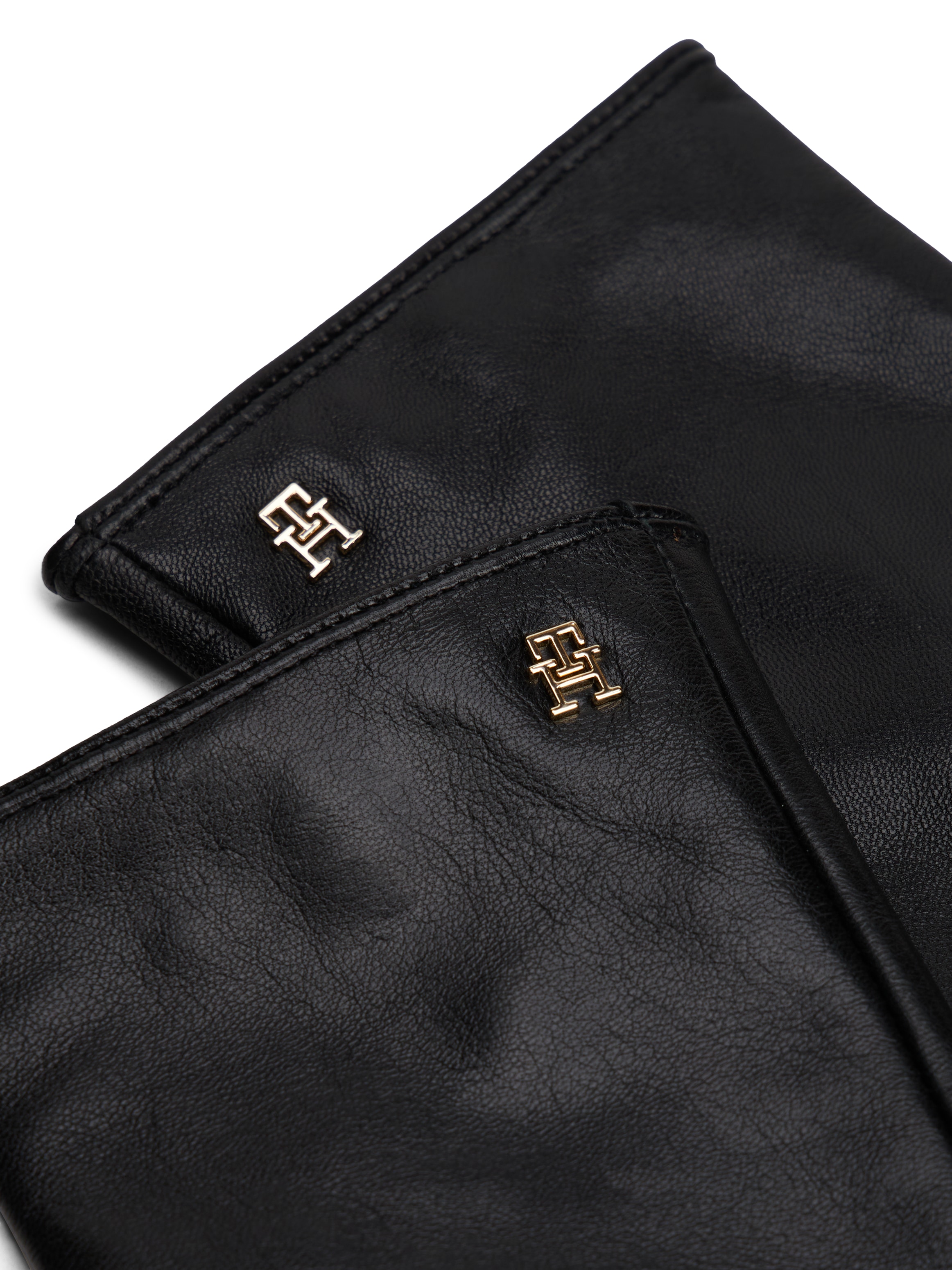 Tommy Hilfiger Lederhandschuhe »TH ELEVATED CHIC LEATHER« Finderhandschuhe, für Damen