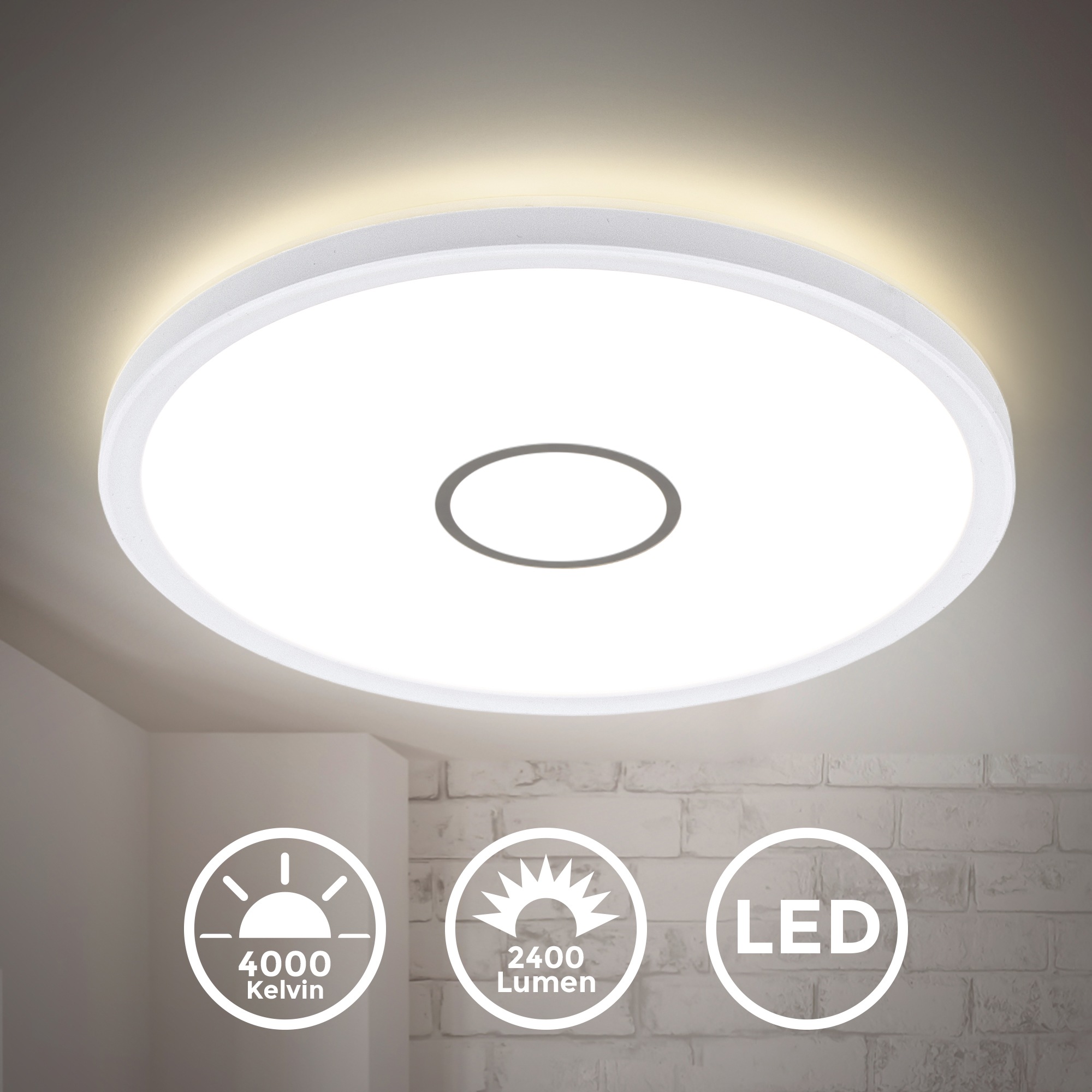 B.K.Licht LED Deckenleuchte, 1 flammig, Leuchtmittel LED-Board   LED fest i günstig online kaufen