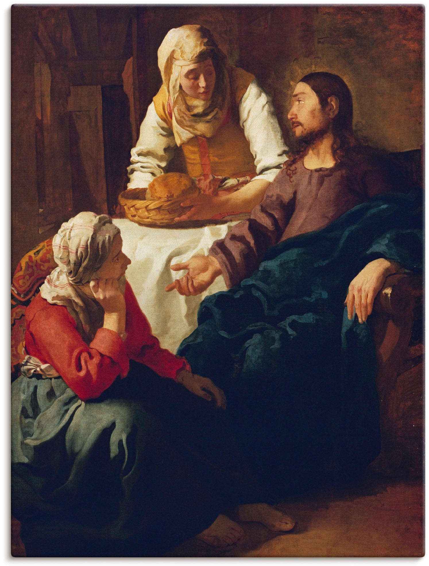 Artland Leinwandbild »Christus im Hause von Martha und Maria«, Religion, (1 günstig online kaufen