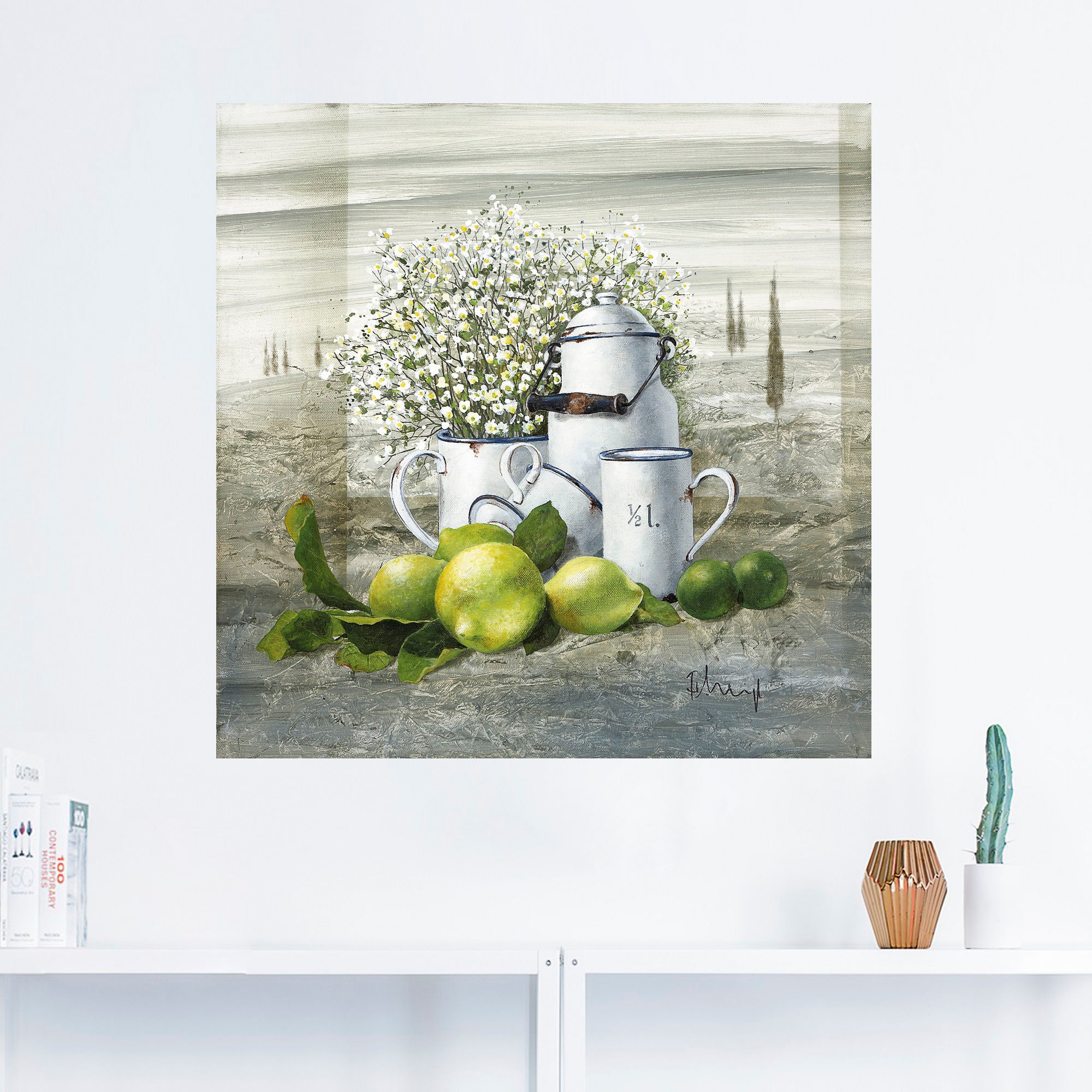 Artland Wandbild »Stillleben mit Milchkanne«, Arrangements, (1 St.), als Leinwandbild, Poster, Wandaufkleber in verschied. Größen