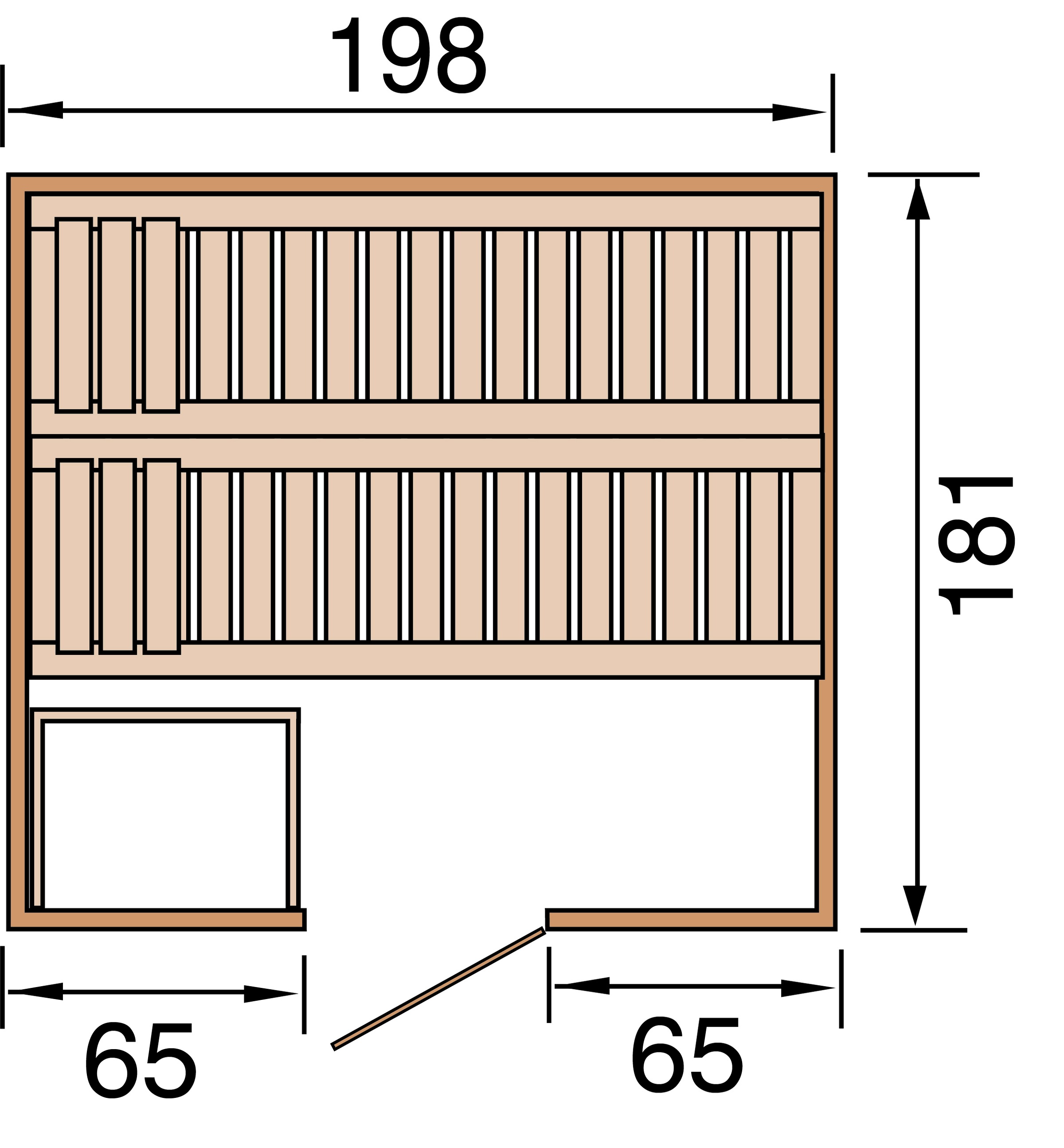 weka Sauna »Bergen« ohne Ofen