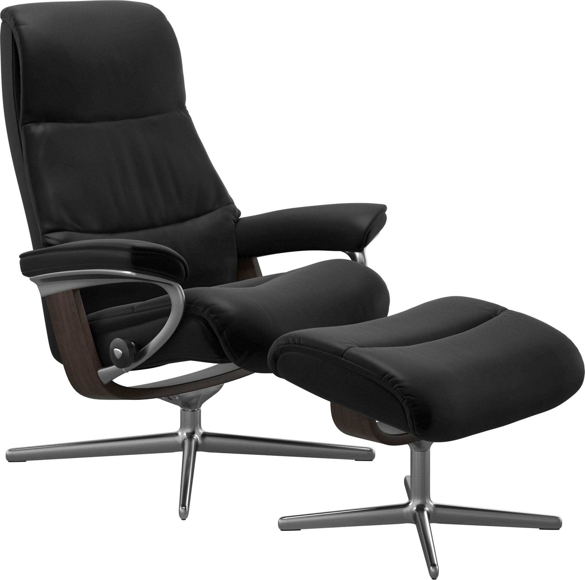 Stressless® Fußhocker »View«, mit Cross Base, Größe S, M & L, Holzakzent Wenge
