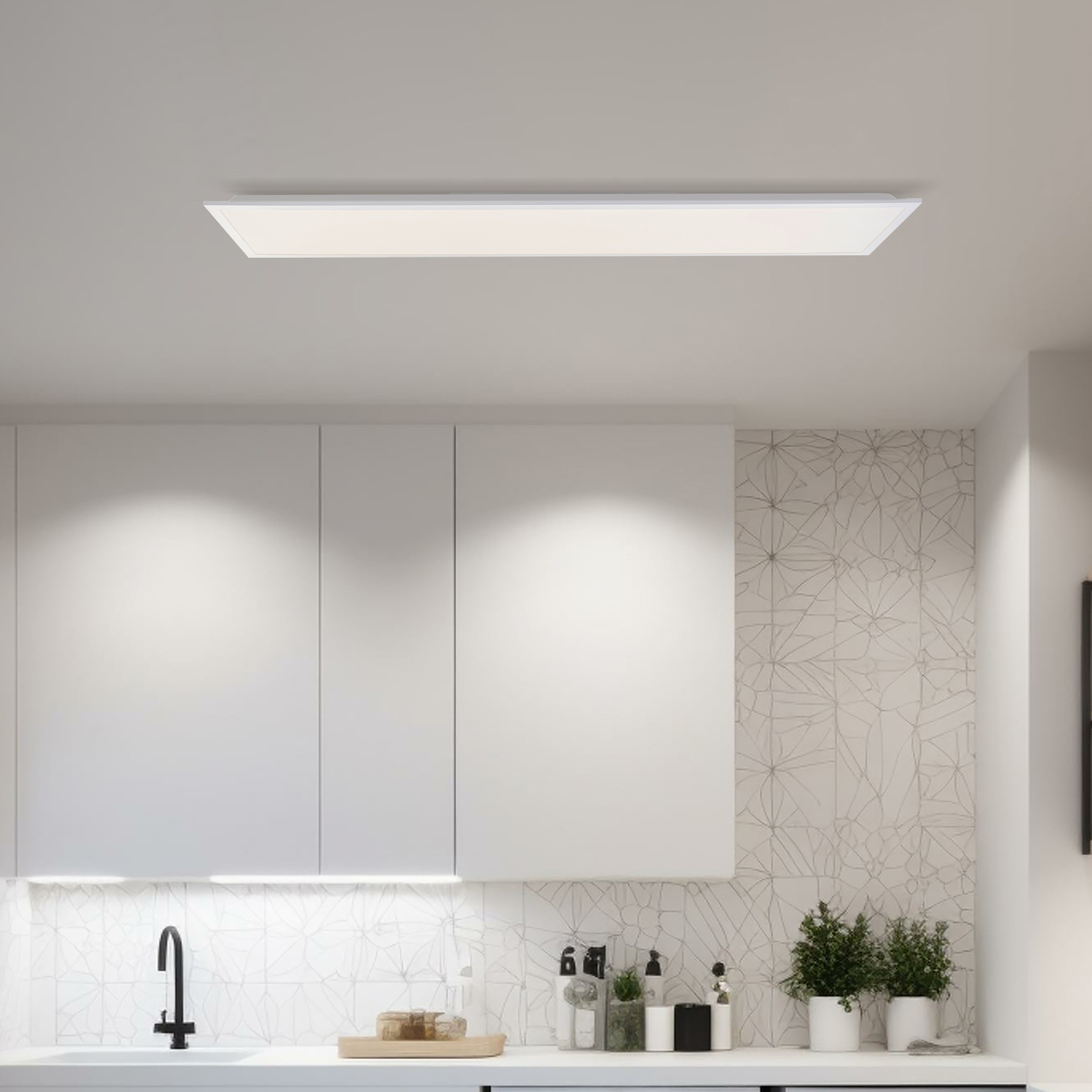 Brilliant LED Deckenleuchte »Briston«, Deckenaufbau-Paneel, 120 x 30 cm, 42 günstig online kaufen