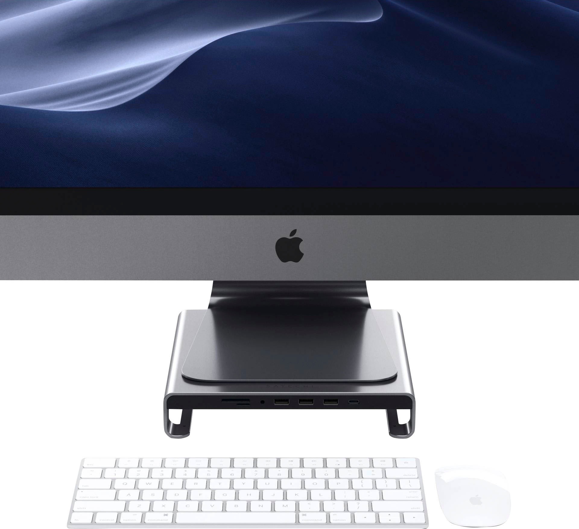 Satechi Halterung »Type-C Aluminum Monitor Stand Hub für iMac«, (1 St.)