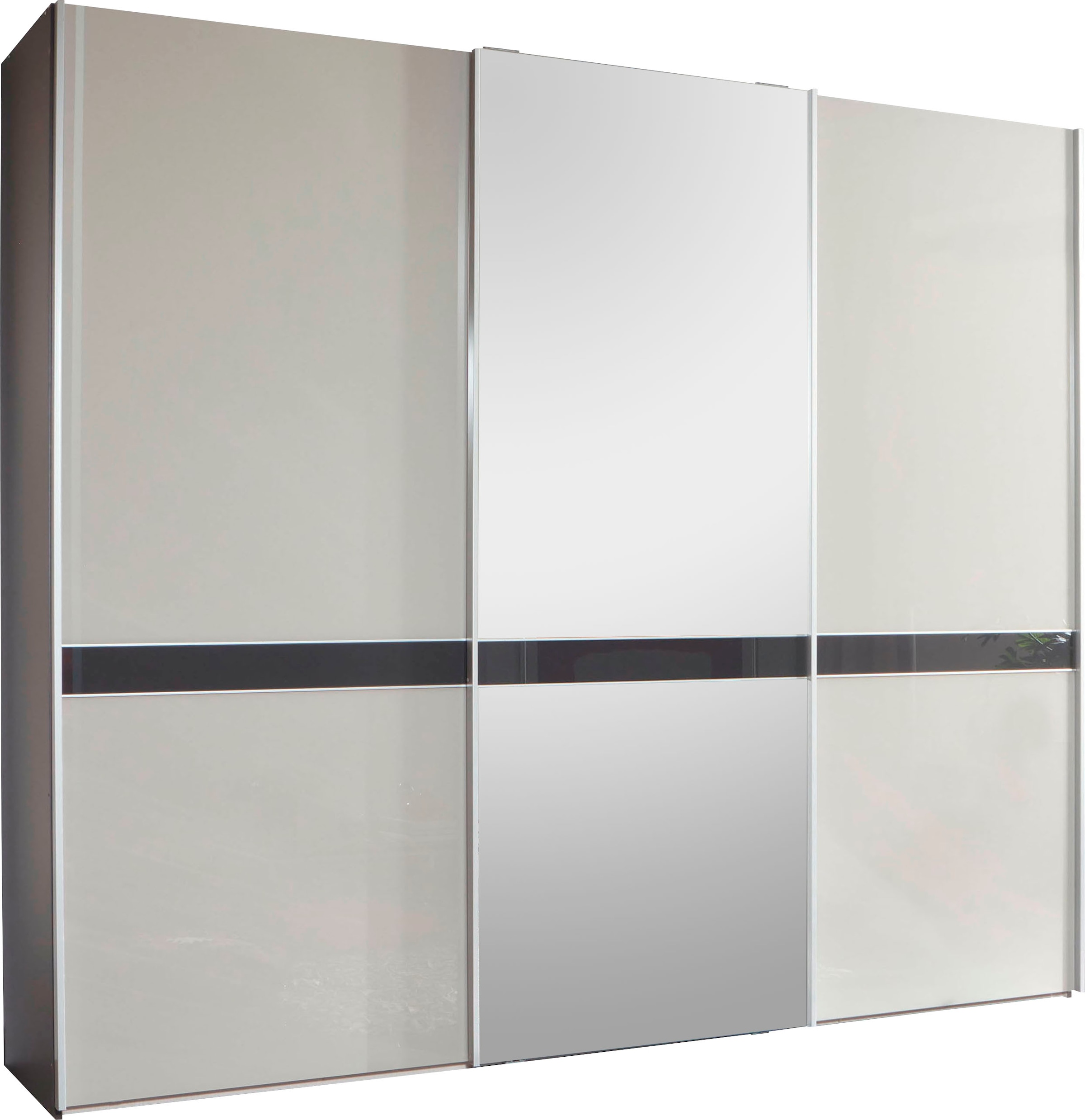 WIEMANN Schwebetürenschrank »Rialto«, hochwertige Glas- und Spiegelfront mit Querriegel