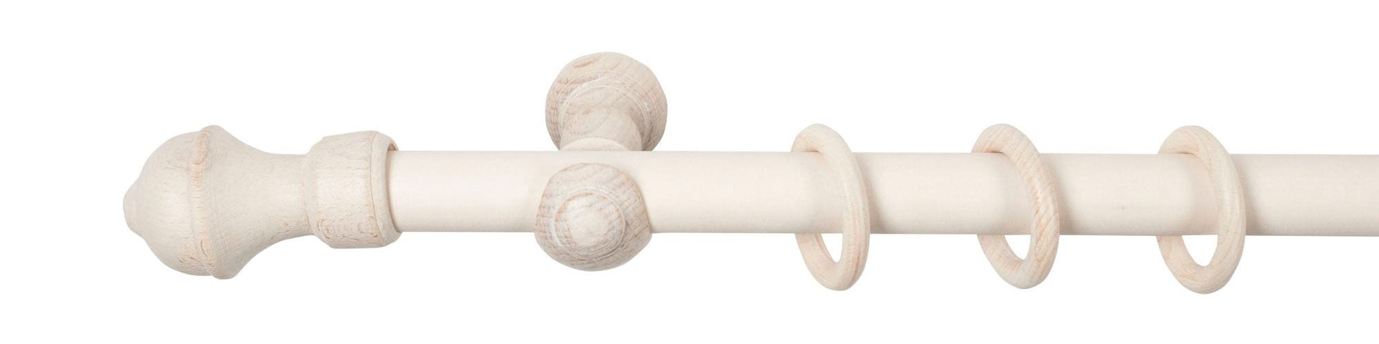 SN DECO GROUP Gardinenstange »Ares«, 1 läufig-läufig, Fixmaß, 28 mm, Holz, verschiedene Längen und Farben, Komplettset