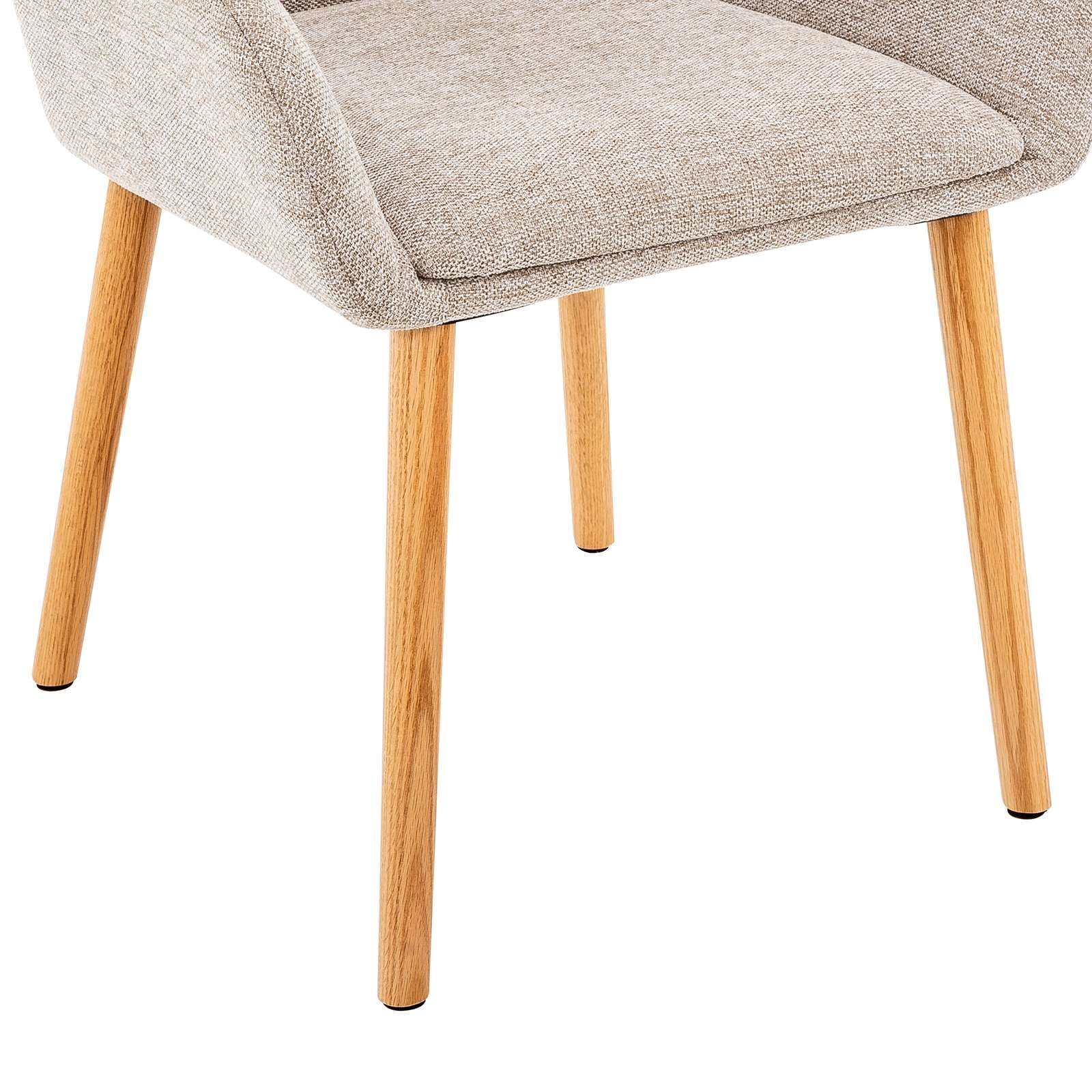 OTTO home Esszimmerstuhl »Evinnia« (Set) 2 Stk.massive Eichenholzbeine, pflegegleicher Webstoff, Sitzhöhe 48 cm