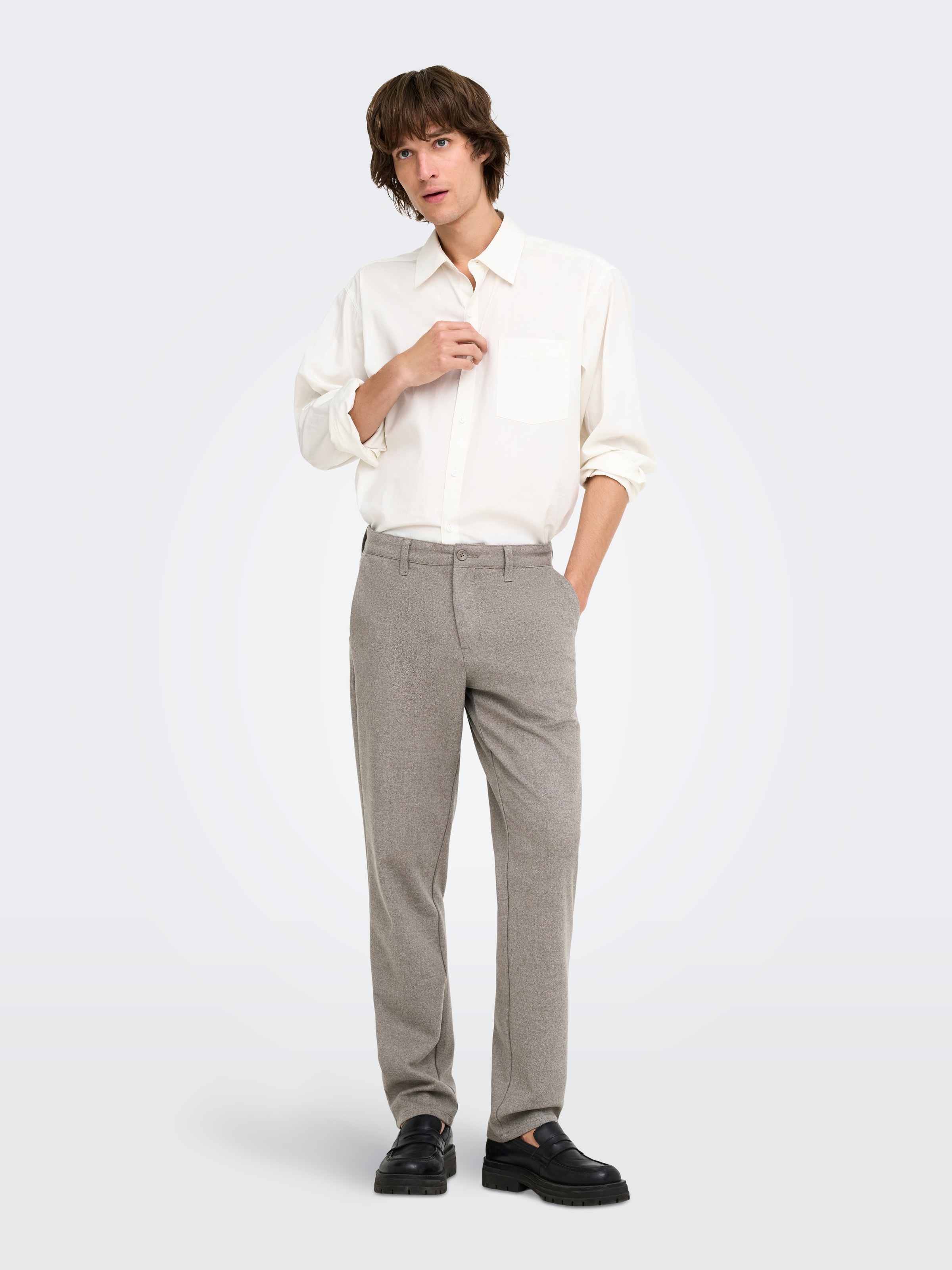 ONLY & SONS Stoffhose »ONSMARK TAP BRUSH PIQUE 0353 PANT NOOS«  Materialmix, slim fit