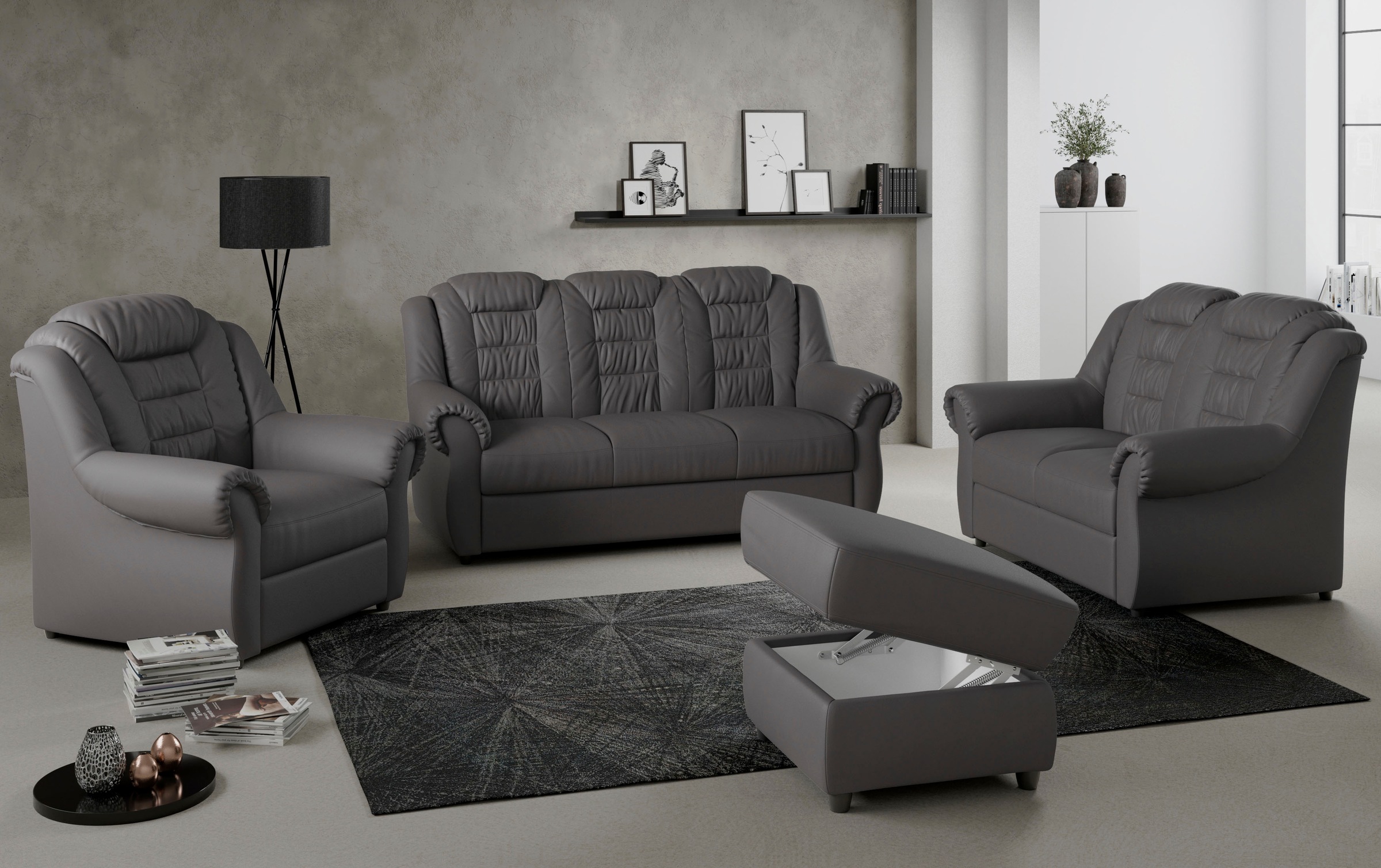 Home affaire 3-Sitzer »Boston« Sofa mit hoher Rückenlehne günstig online kaufen