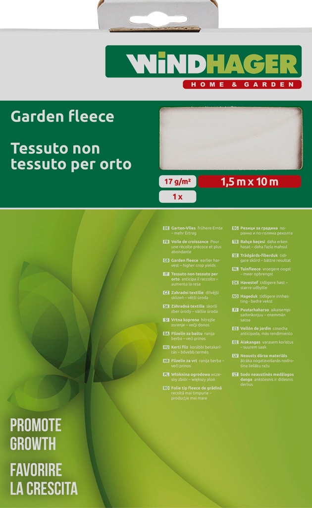 Windhager Gartenvlies »Standard für gesundes Wachstum, Gartenfolie« 1 Stk. tlg. Abdeckvlies erhältlich in 5 x 1,5 m oder 10 x 1,5 m, 17 g/m², weiß