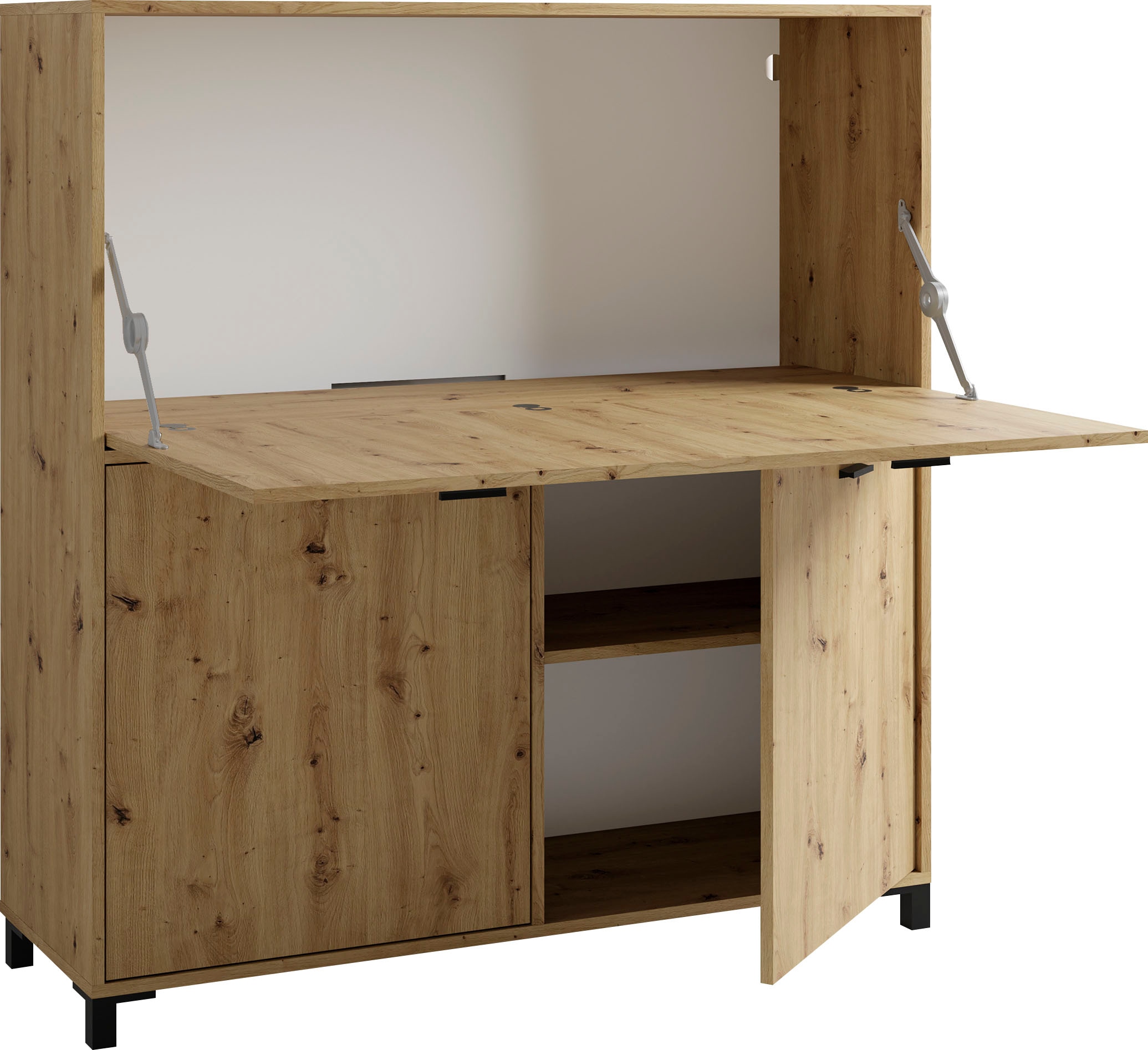 byLIVING Sekretär »Montana«, platzsparende Arbeitslösung mit viel Stauraum, Breite 120 cm