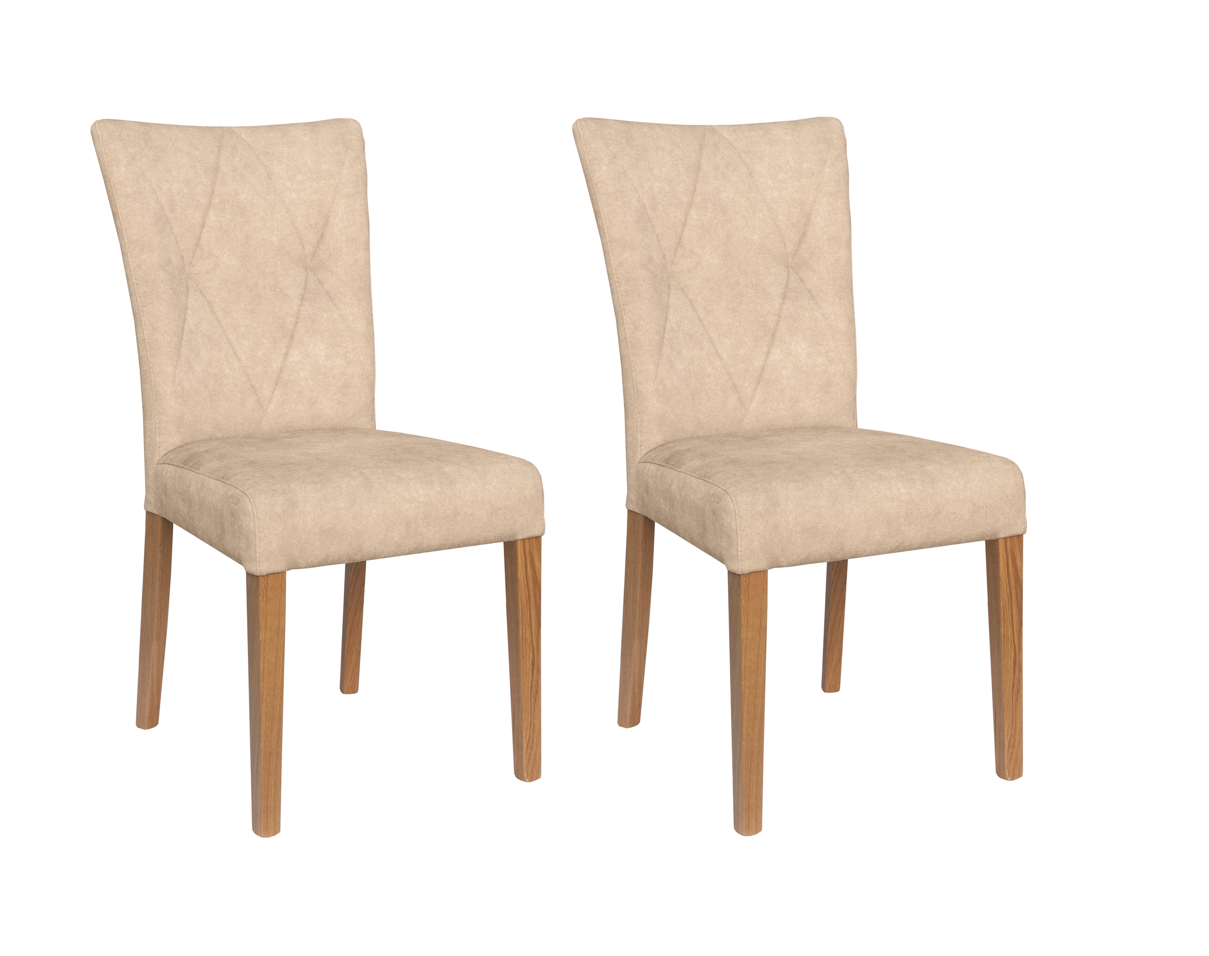 Home affaire 4-Fußstuhl »Diamond« (Set) 2 Stk. Samtvelours Sitz und Ruecken günstig online kaufen