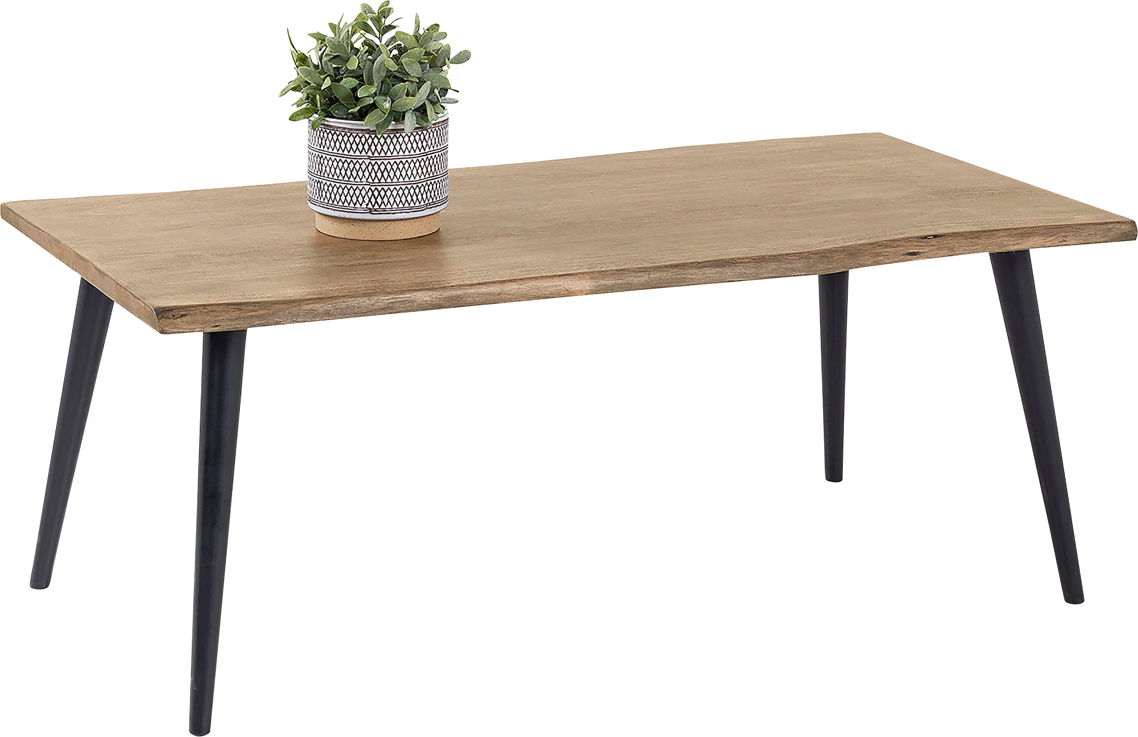 byLIVING Couchtisch »Caddy«, Tischplatte mit Baumkante, Breite 110 oder 60 cm