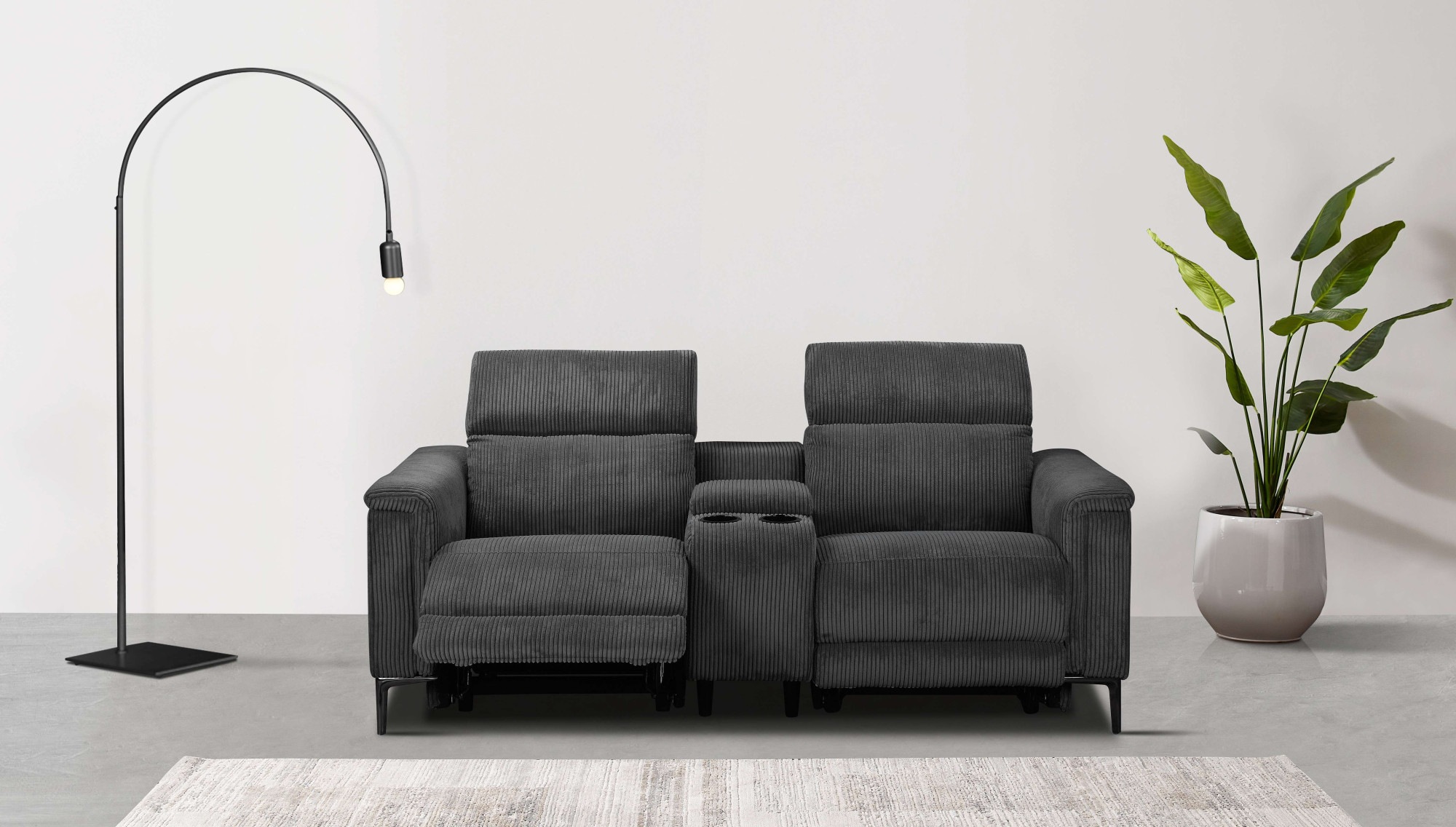 Home affaire 2-Sitzer »LUND Cord, Relaxfunktion, TV-Sessel, manuell/elektri günstig online kaufen