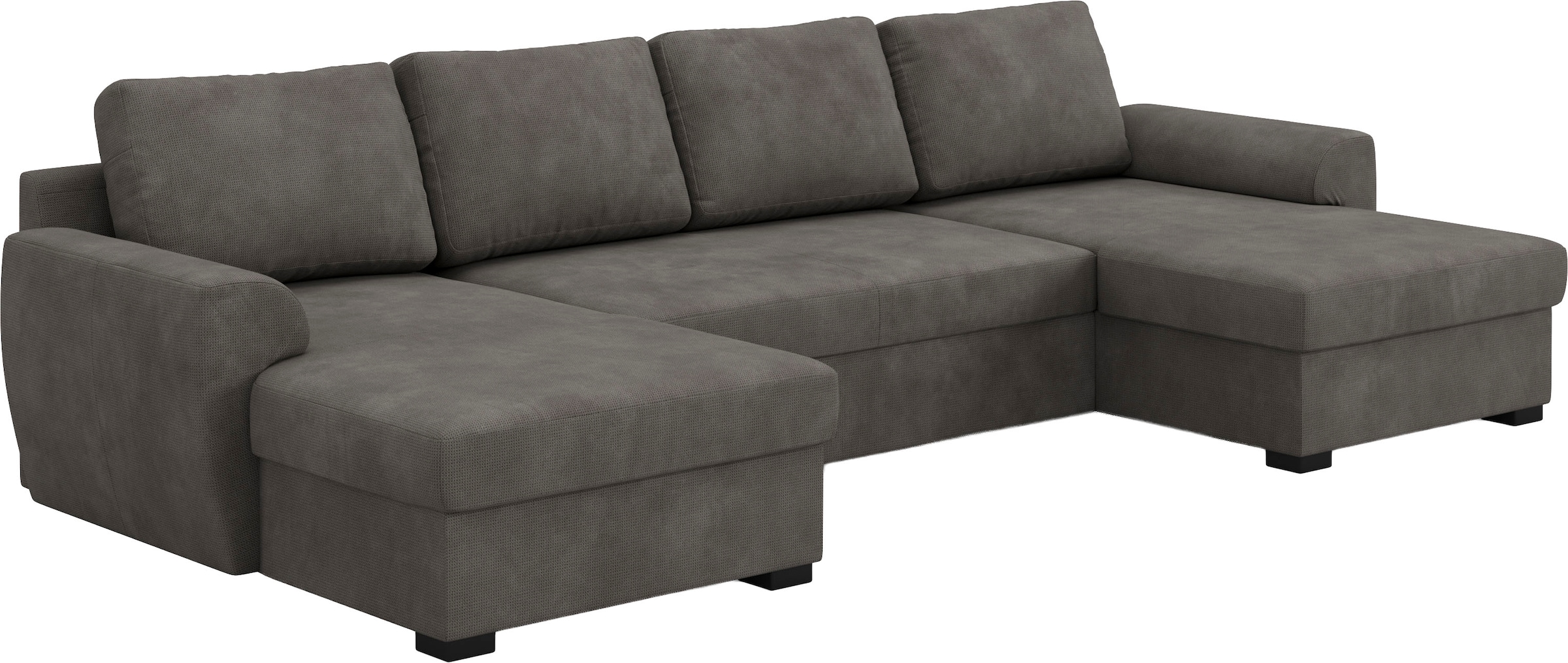 COTTA Wohnlandschaft »Drift U-Form Recamiere, Breite 327 cm« optional auch mit Schlaffunktion, Wellenunterfederung