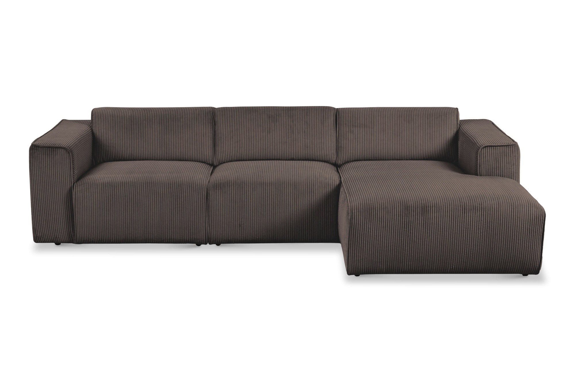 andas Ecksofa »Noord«, L-Form, mit Kedernaht, Breite 281 cm, Cord, Struktur, Webstoff