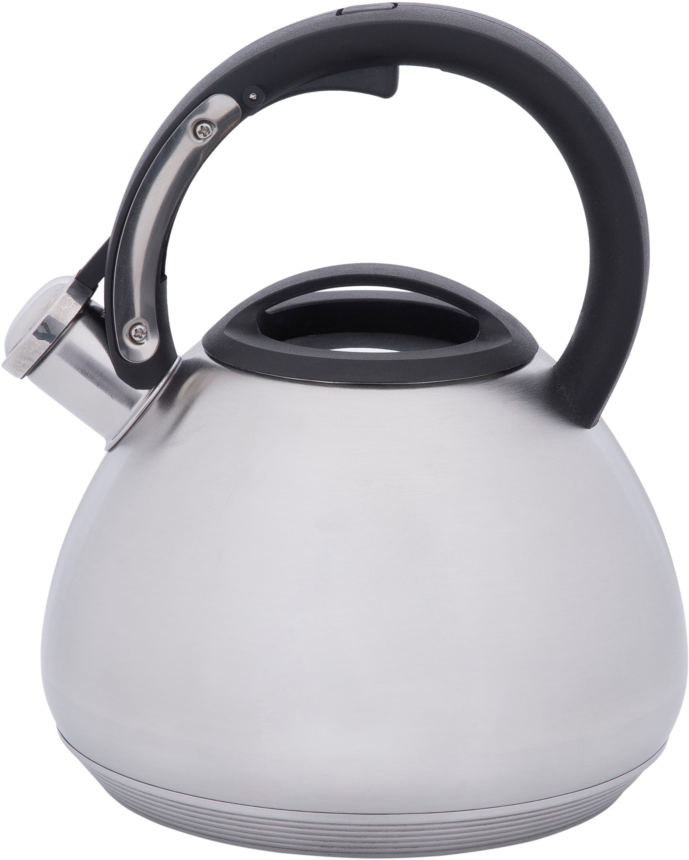 RESTO Kitchenware Wasserkessel »Lyra, Flötenkessel 2,7 l mit wärmespeicherndem Boden im Geschenkkarton«, Edelstahl, (1 tlg.), mit ergonomischem, wärmeableitenden Bakelit-Griff