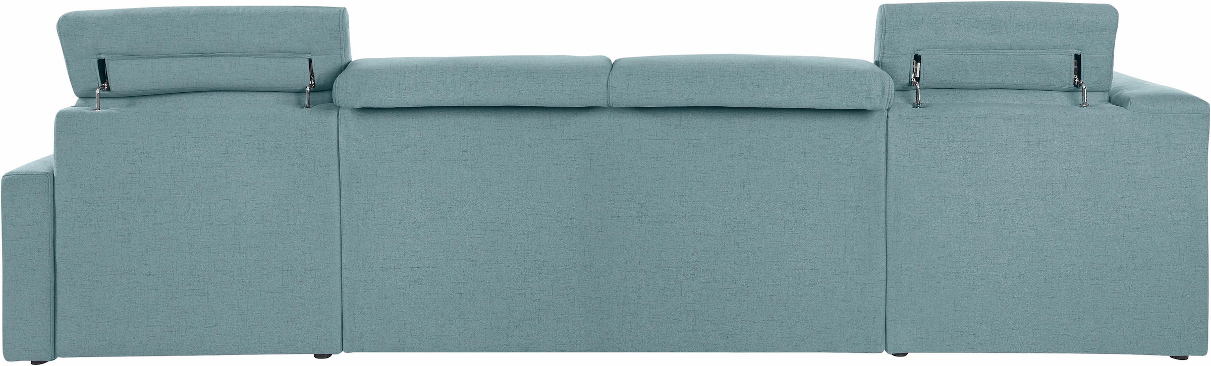 DOMO collection Wohnlandschaft »Ava moderne Sitzheftung mit toller Doppelnaht, komfortabel, U-Form«, mit Federkern, wahlweise mit Kopfteilverstellungen