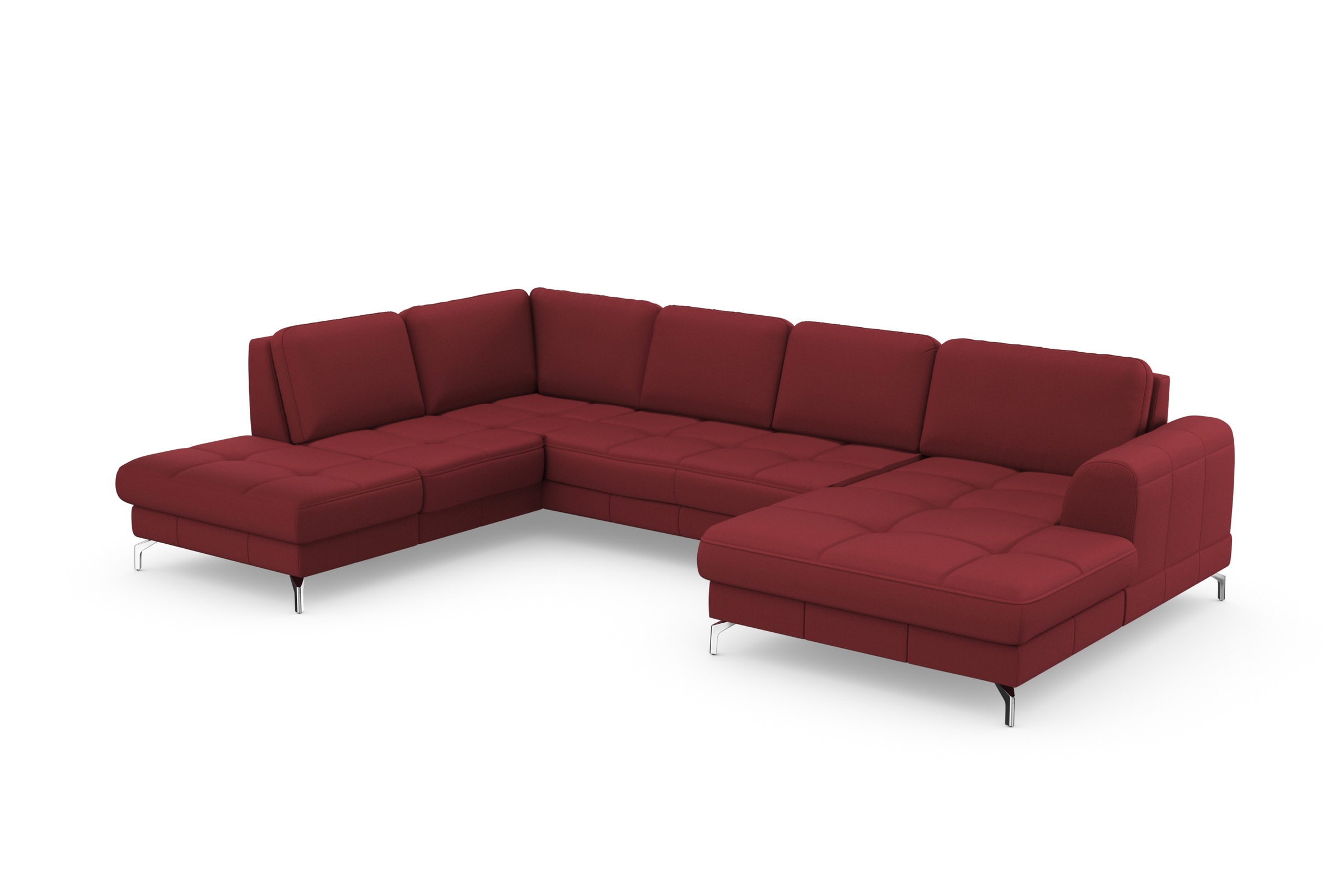 sit&more Wohnlandschaft »Bendigo U-Form« inklusive Sitztiefenverstellung, Bodenfreiheit 12 cm, in 2 Fußfarben