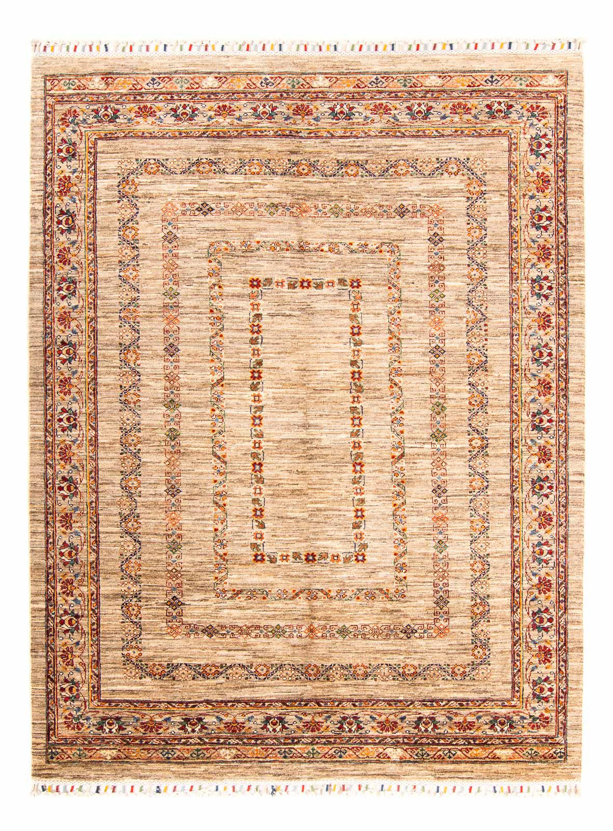 morgenland Orientteppich »Perser - Nomadic - 77 x 57 cm - beige«, rechteckig, Wohnzimmer, Handgeknüpft, Einzelstück mit Zertifikat