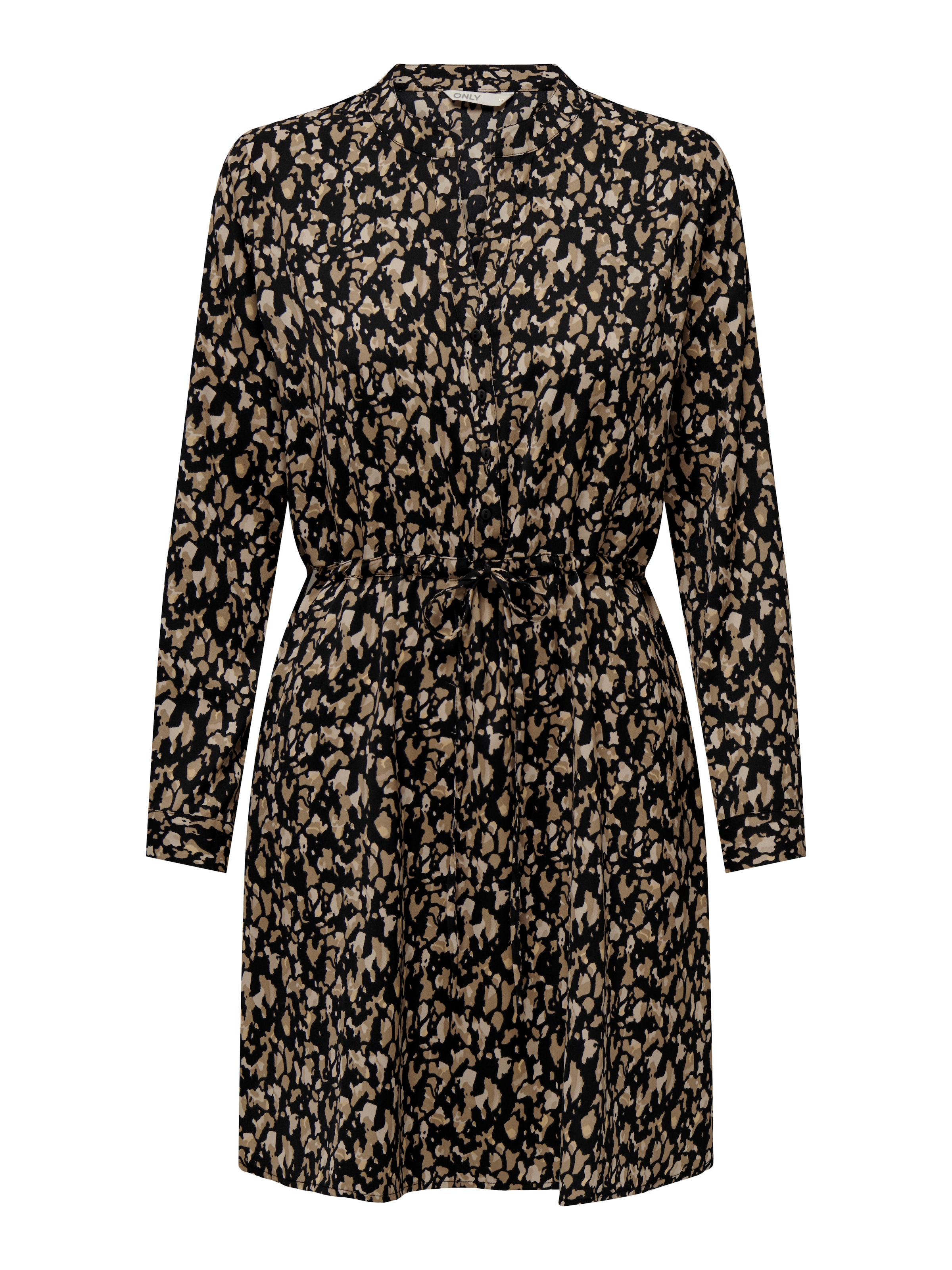 ONLY Druckkleid »ONLCORY LIFE L/S V-NECK TUNIC WVN NOOS« Sommerkleid mit Taillengürtel