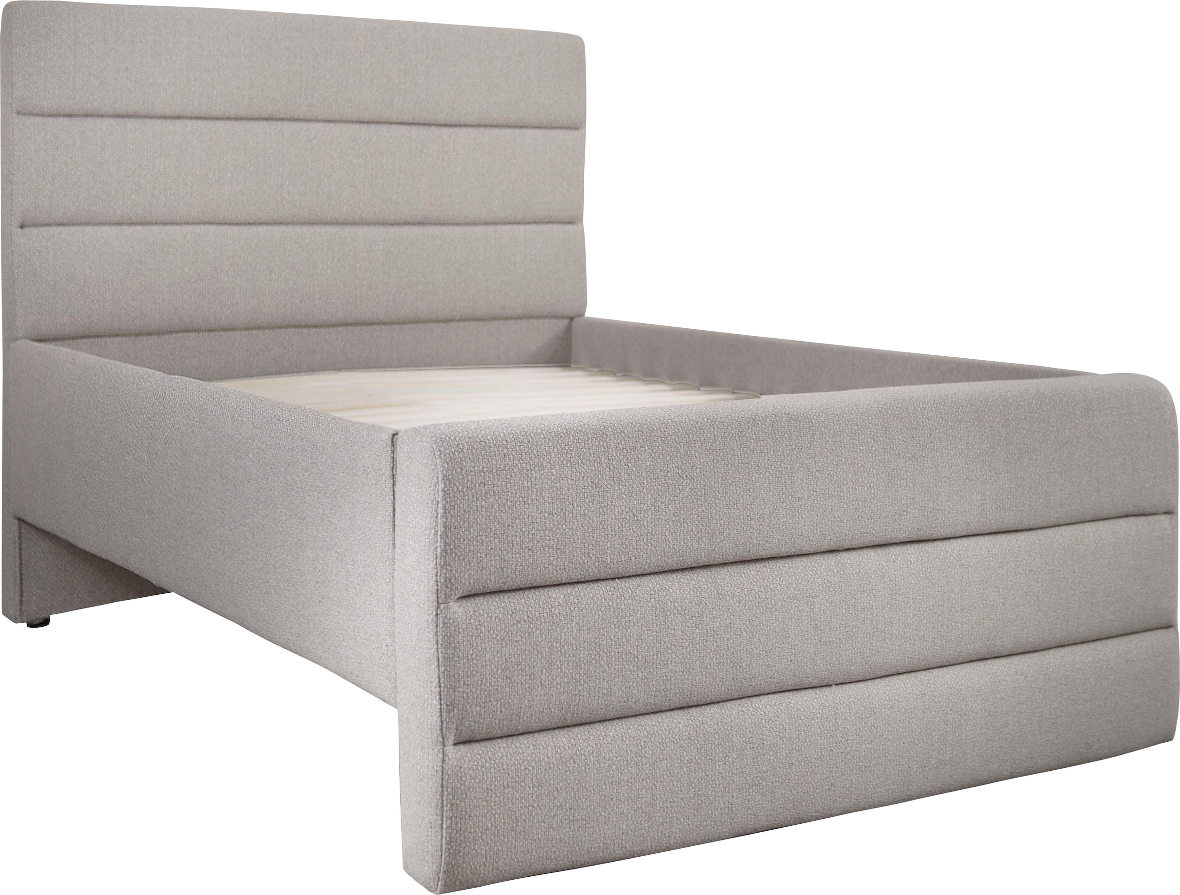 OTTO products Polsterbett »Merrit«, Quernaht im Kopf- und Fußteil, in 5 Breiten, auch in 220 cm Länge