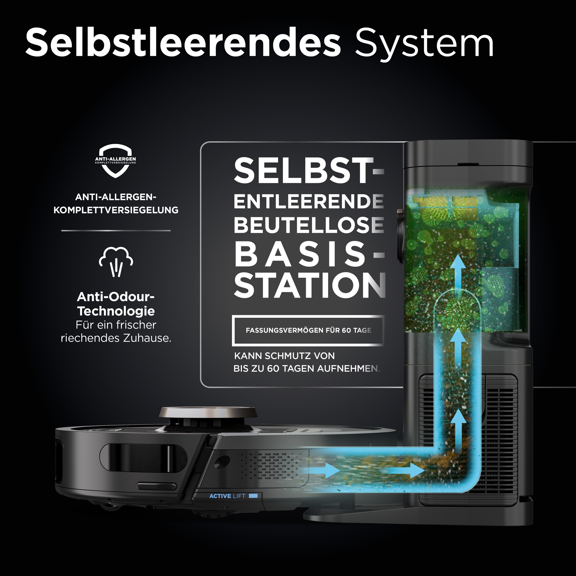 Shark Nass-Trocken-Saugroboter »RV2620WAEU«, PowerDetect selbstentleerender Saugroboter