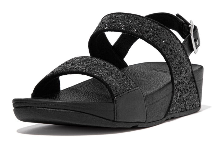 Fitflop Keilsandalette »LULU GLITTER BACK-STRAP SANDALS«  , Sommerschuh, Sandale, Keilabsatz, mit funkelnden Riemchen