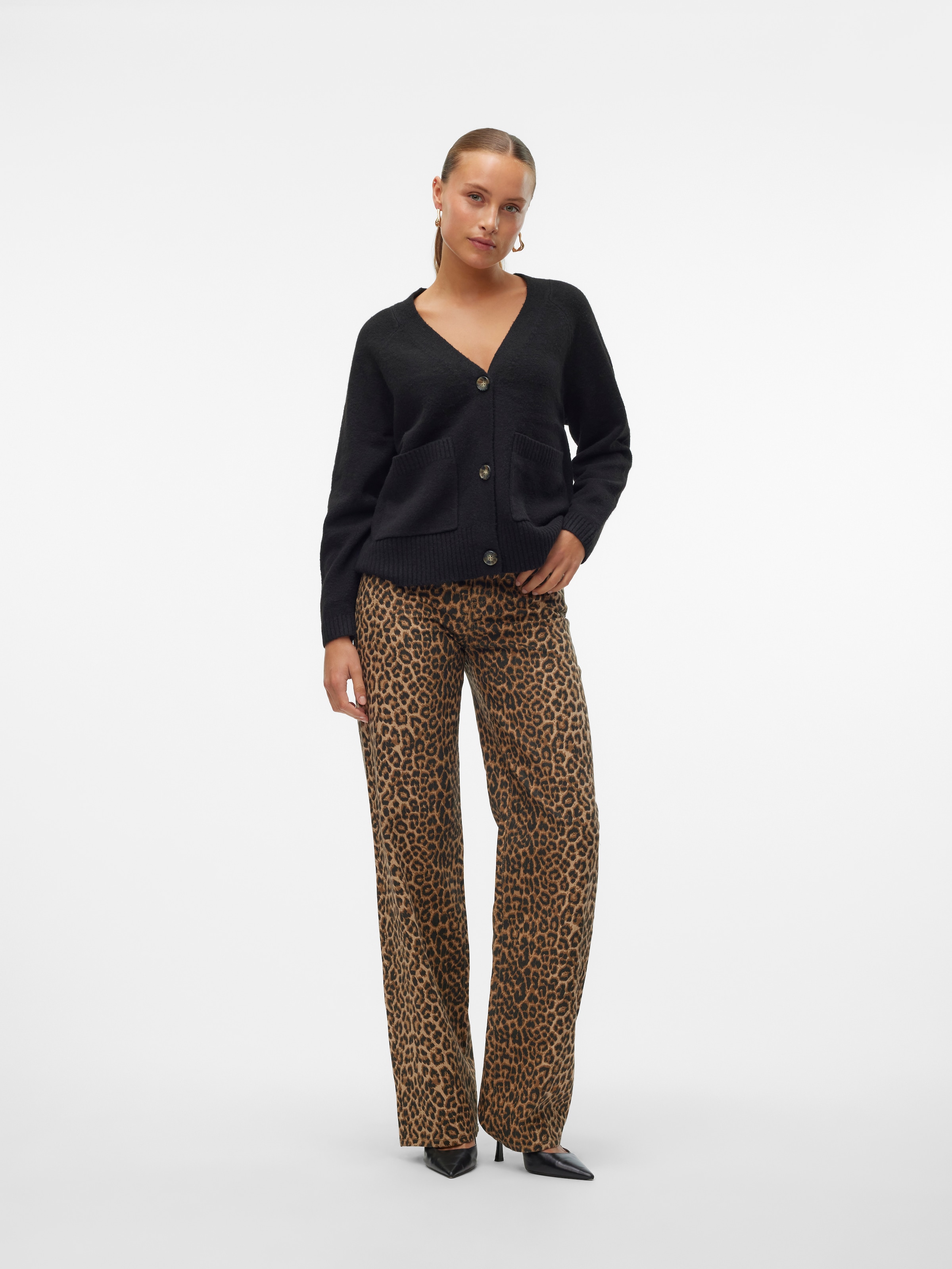 Vero Moda Strickjacke »VMBOOM LS V-NECK BUTTON CARDIGAN GA NOOS«