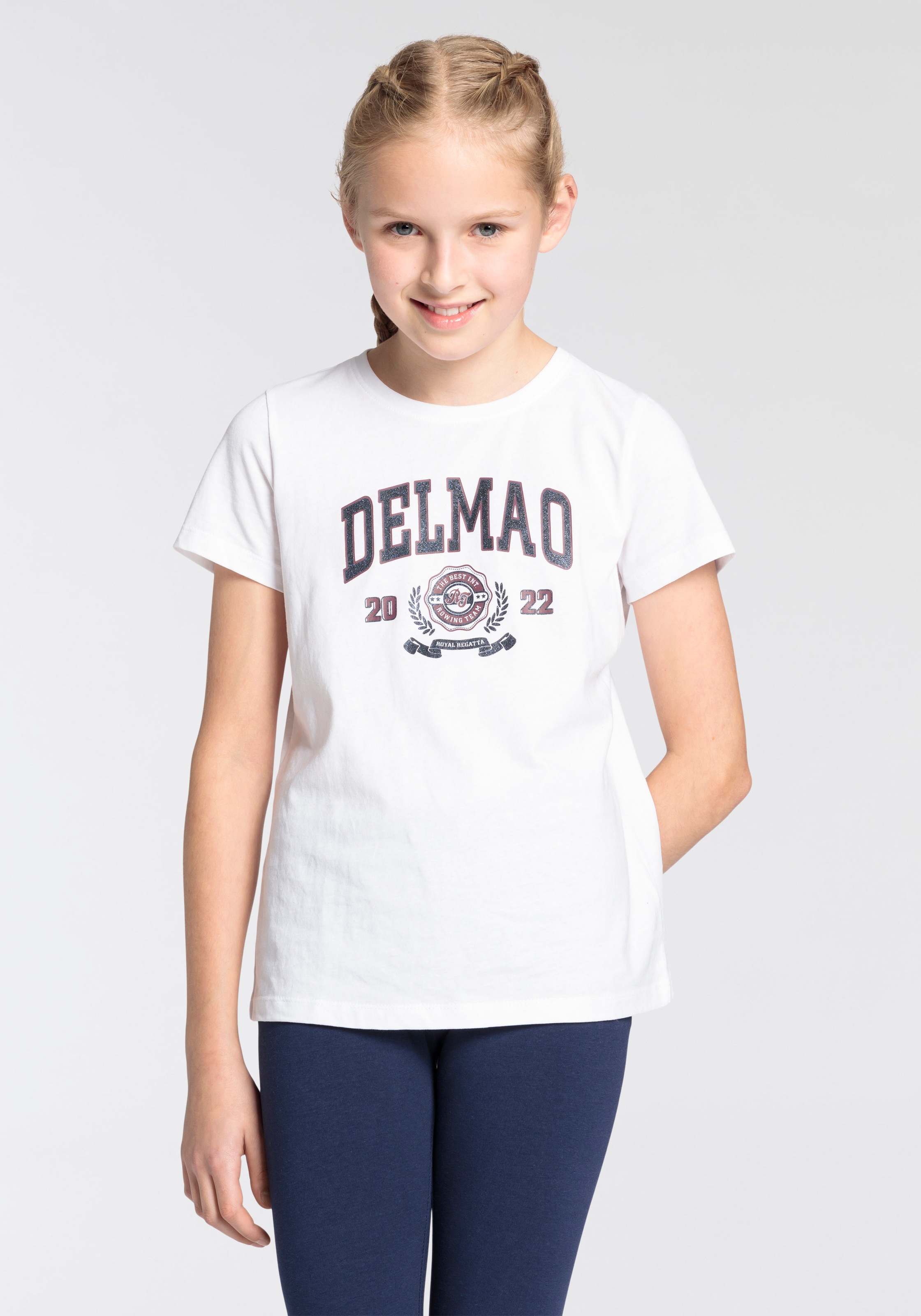 DELMAO T-Shirt »für online großem mit bestellen Delmao-Logo-Print Mädchen«