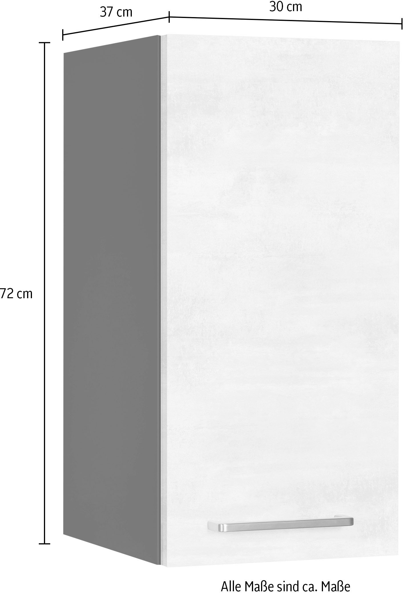 nobilia® Hängeschrank »"Riva", Ausrichtung wählbar, vormontiert,« in drei Breiten: 30, 45 und 60 cm, mit Soft-Close-Funktion