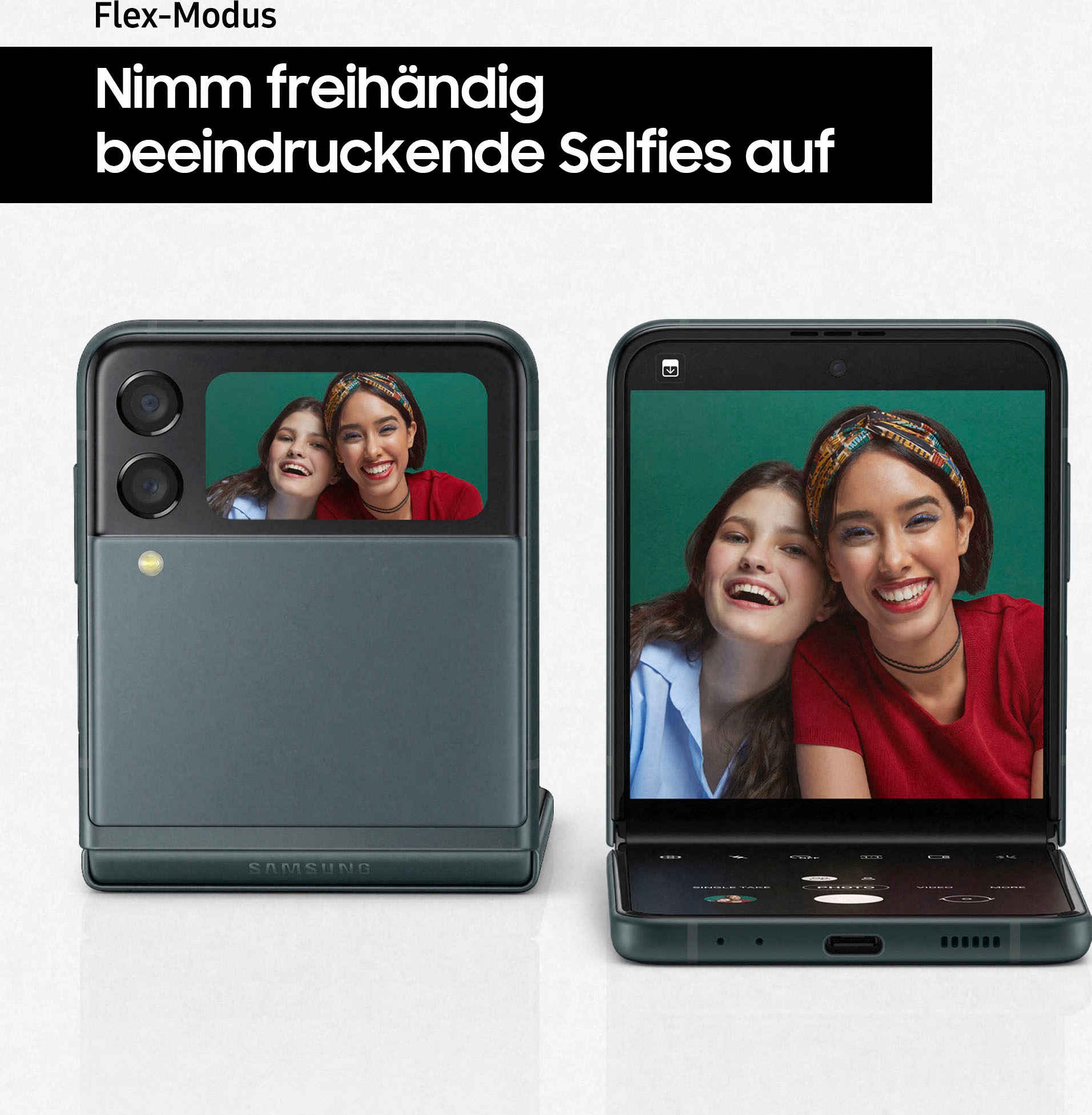 26. Bild von Samsung Smartphone »Galaxy Z Flip3 5G, 256GB«, green, 17,03 cm/6,7 Zoll, 256 GB Speicherplatz, 12 MP Kamera
