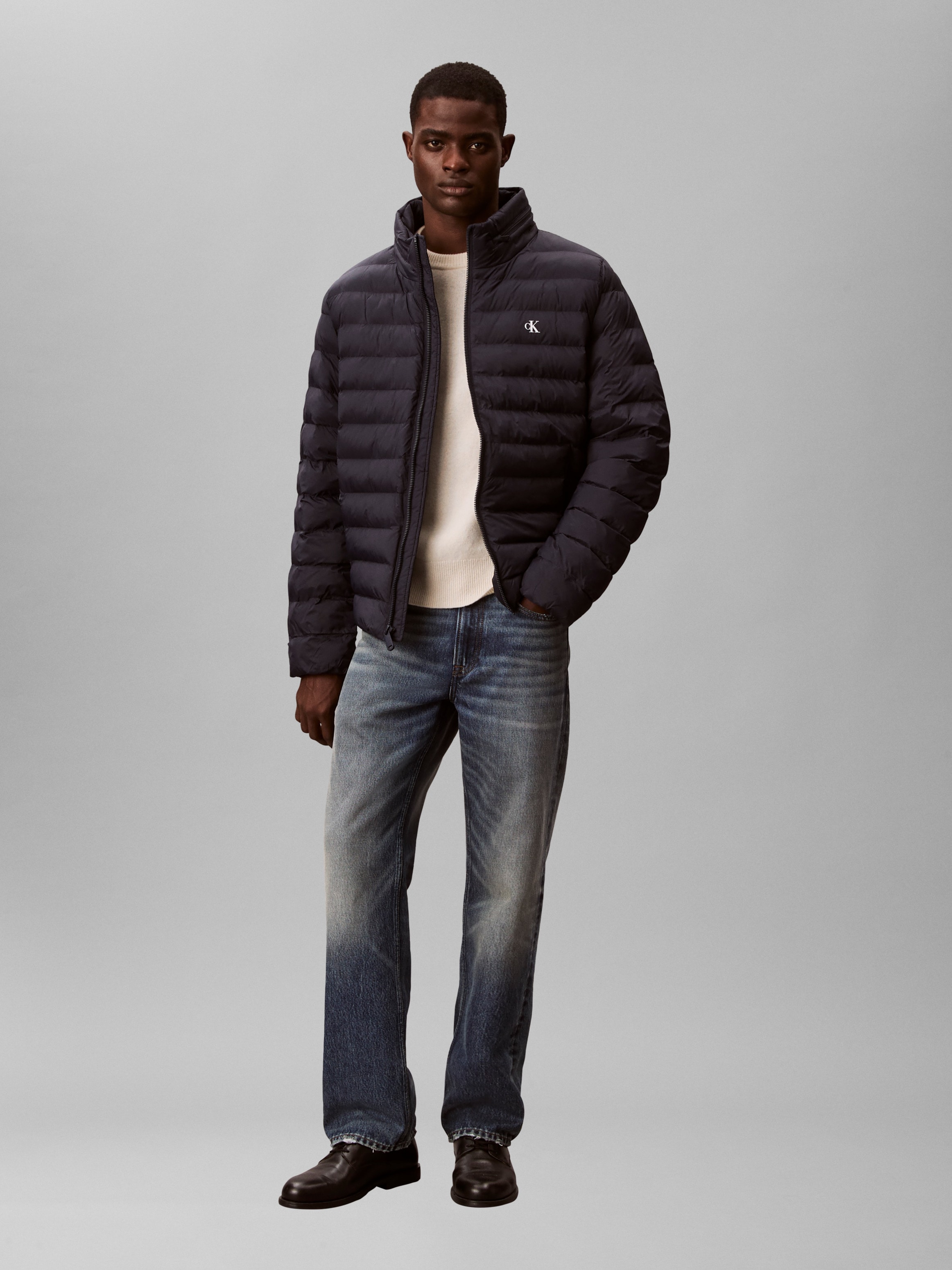 Calvin Klein Jeans Steppjacke »LS NYLN MD WT HDD  F« mit Kapuze