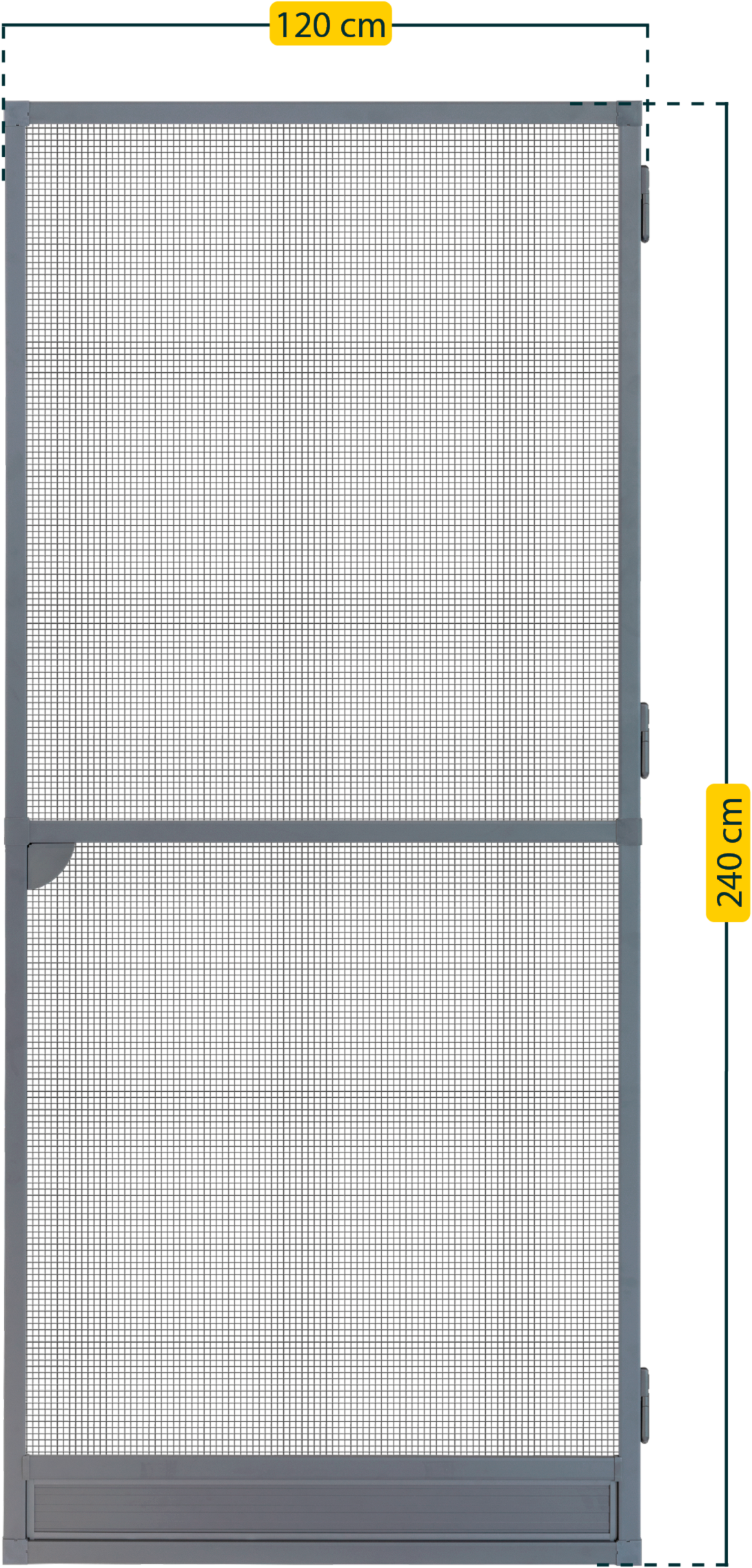 SCHELLENBERG Insektenschutz-Tür »Premium, Fliegengitter für Balkontüren und Terrassentüren«, mit Aluminiumrahmen, 120 x 240 cm, anthrazit und weiß