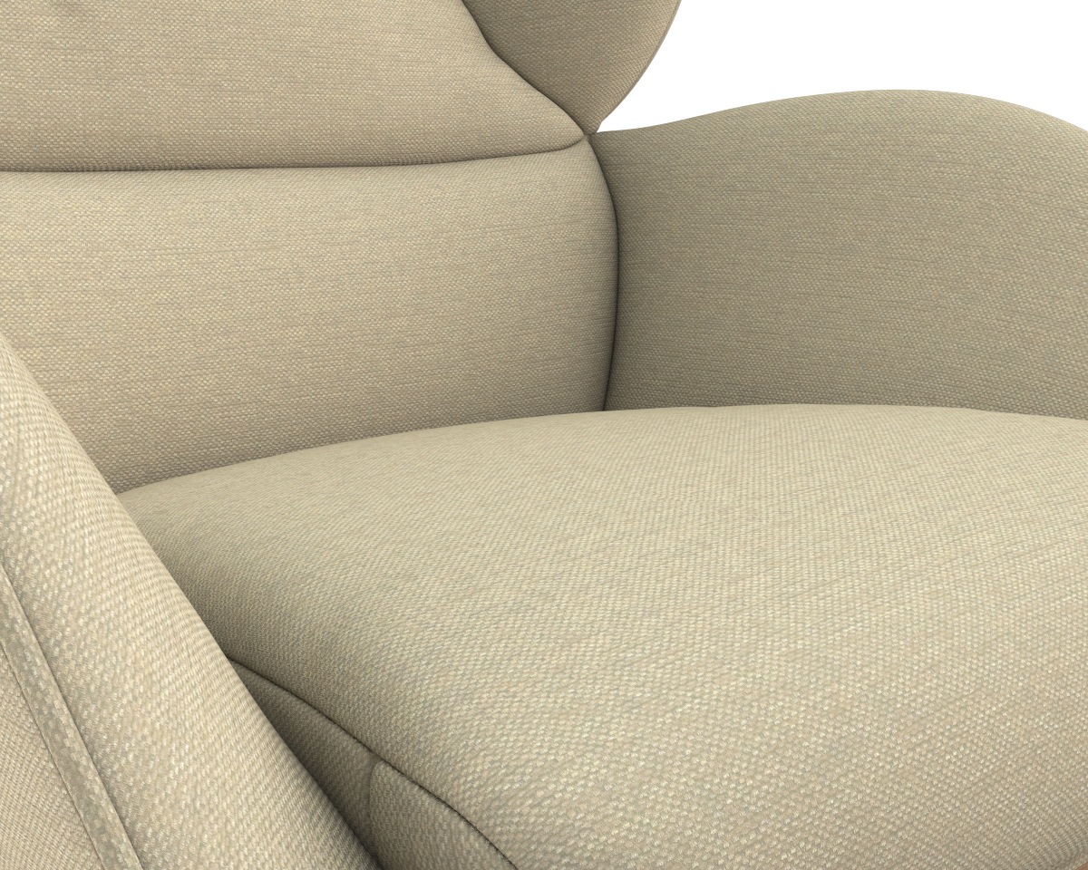 FLEXLUX Ohrensessel »Adria«, Stil & Komfort, organische Form, Fuß Eiche