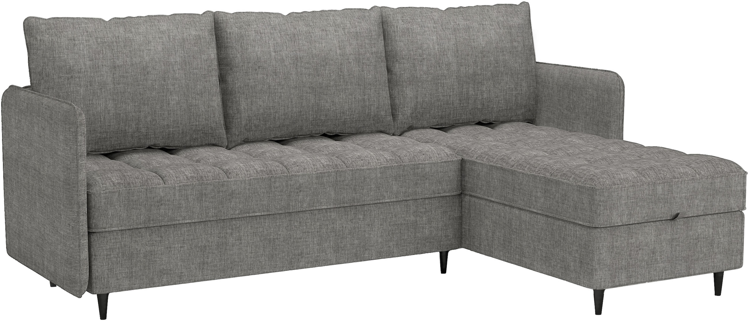 Dorel Home Ecksofa »LINDHUS, L-Form, verschiedene Stellvarianten, Modulsofa« Recamiere, Stauraum, Cord und Chenille-Bezug