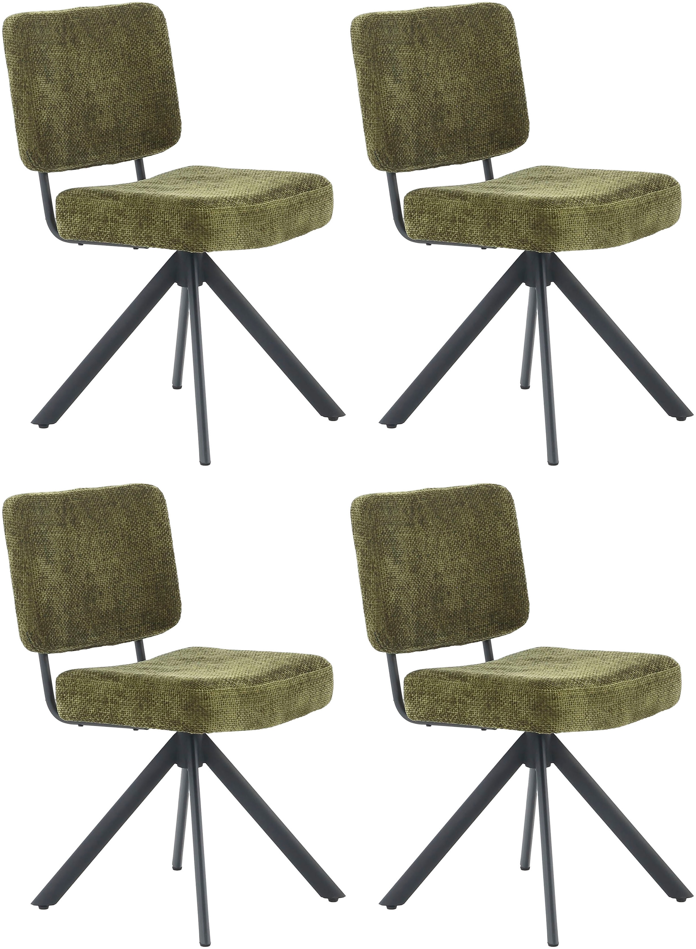 Jockenhöfer Gruppe Drehstuhl »Gloria (Set, 4 St.)« (Set) 4 Stk. Chenille In günstig online kaufen