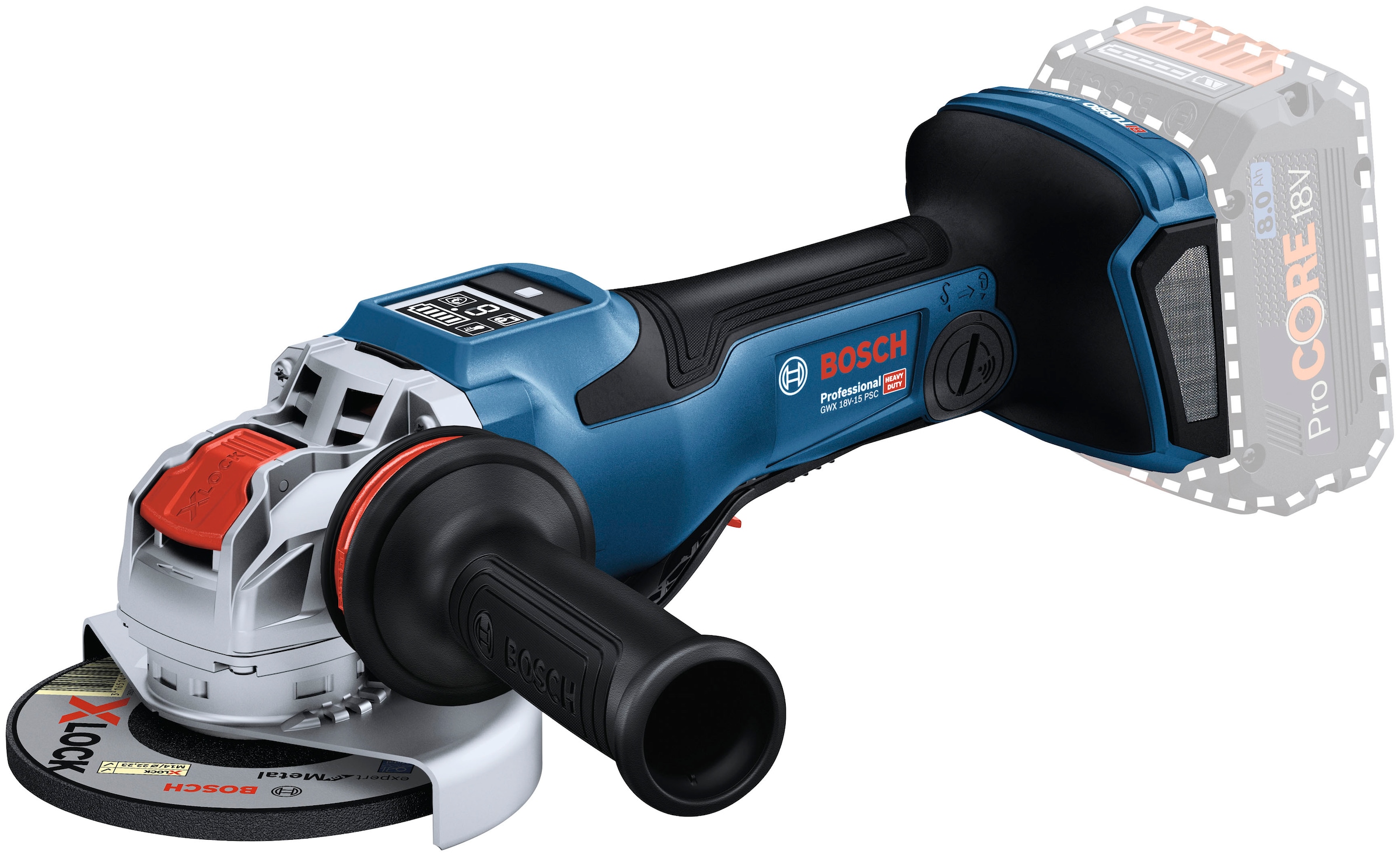Bosch Professional Akku-Winkelschleifer »GWX 18V-15 PSC«, ohne Akku und Ladegerät