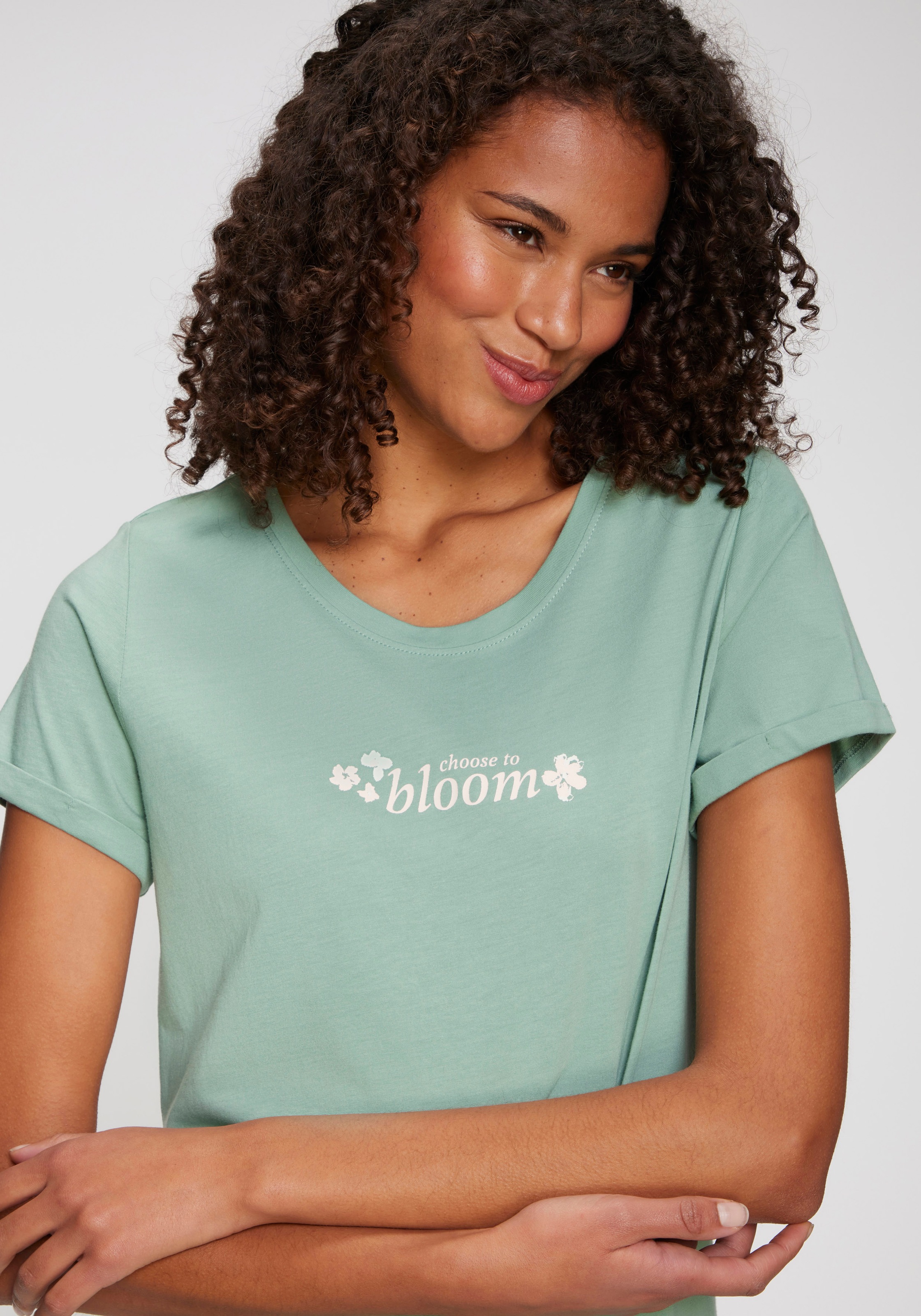 s.Oliver Pyjamaoberteil, Mit kleinem Frontprint
