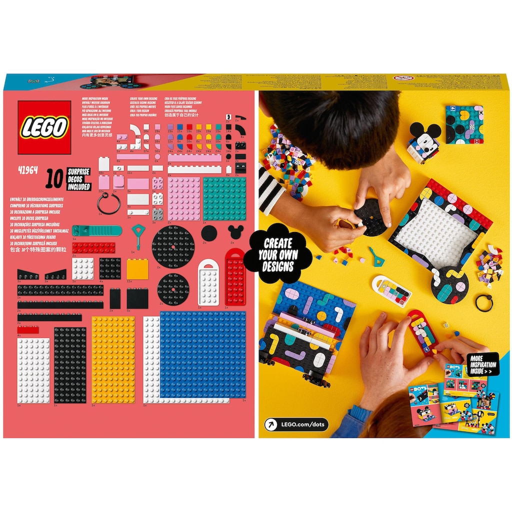 LEGO® Konstruktionsspielsteine »Micky & Minnie Kreativbox zum Schulanfang (41964), LEGO® DOTS«, (669 St.)