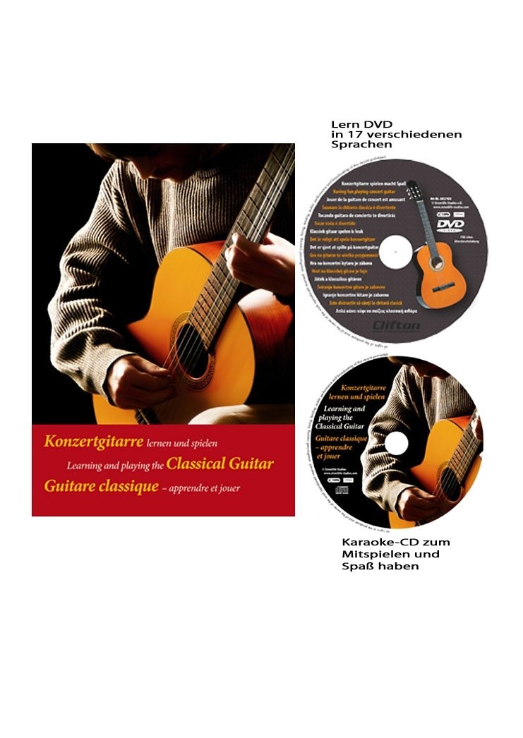 Clifton Konzertgitarre »Clifton - Konzertgitarre 4/4«, Komplettset