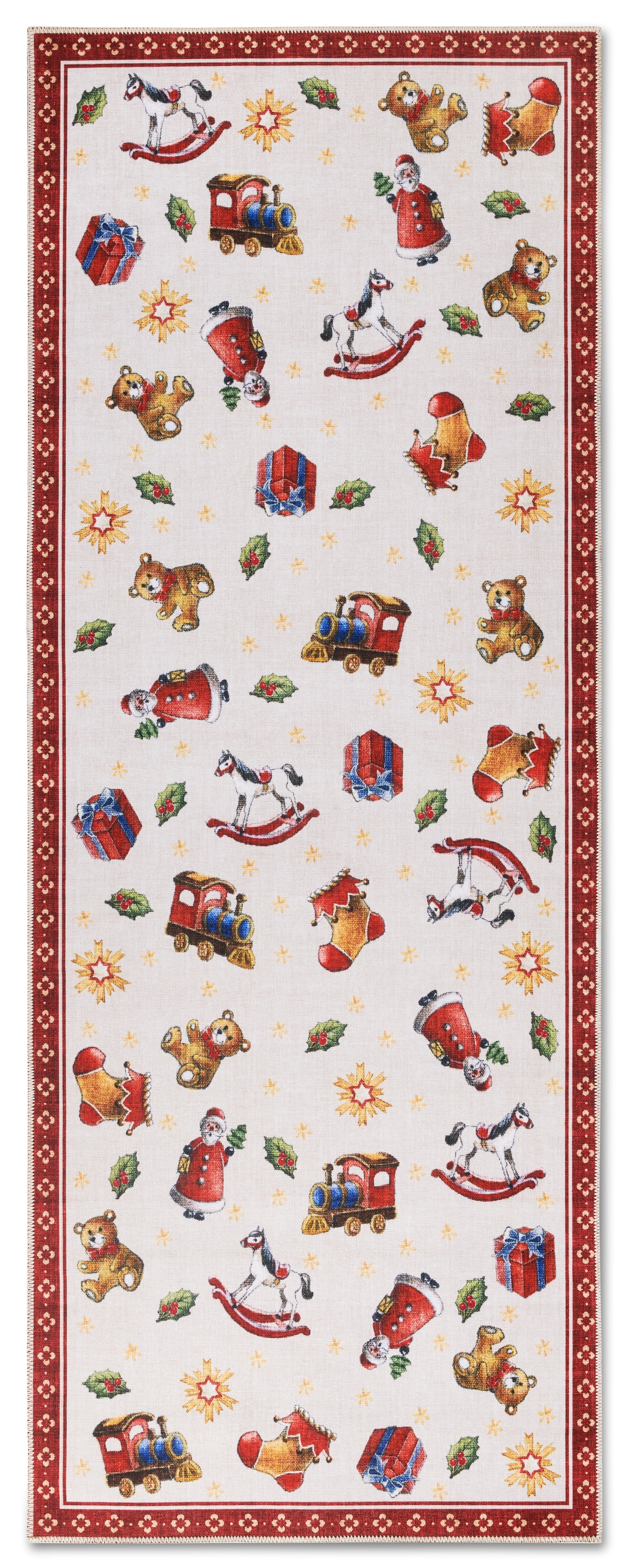 Villeroy & Boch Teppich »Nostalgic Toy's Delight, eckig, rund und Läufer«, rechteckig, 3 mm Höhe, Weihnachten, Wohnzimmer, Flur, Geschenk, Toys Delight, Dekoration