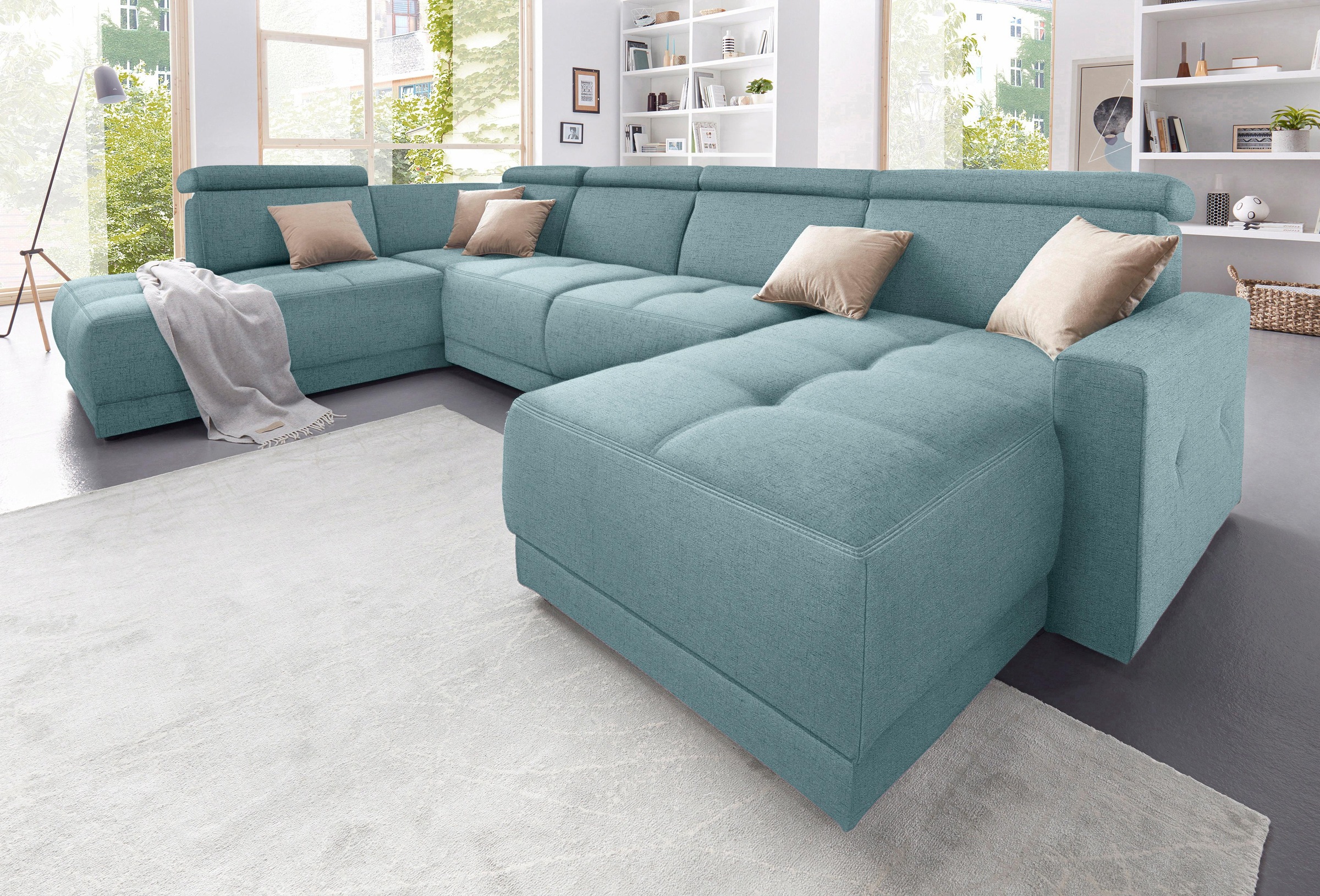 DOMO collection Wohnlandschaft "Ava moderne Sitzheftung mit toller Doppelna günstig online kaufen