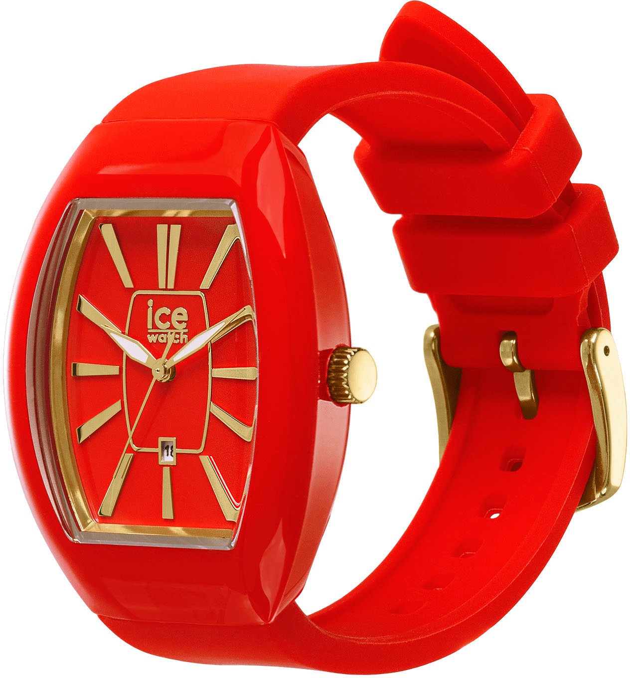 ice-watch Quarzuhr »ICE boliday - Dome - Small - 3H + Date«, Armbanduhr, Damenuhr, Silikonarmband, Datum, analog